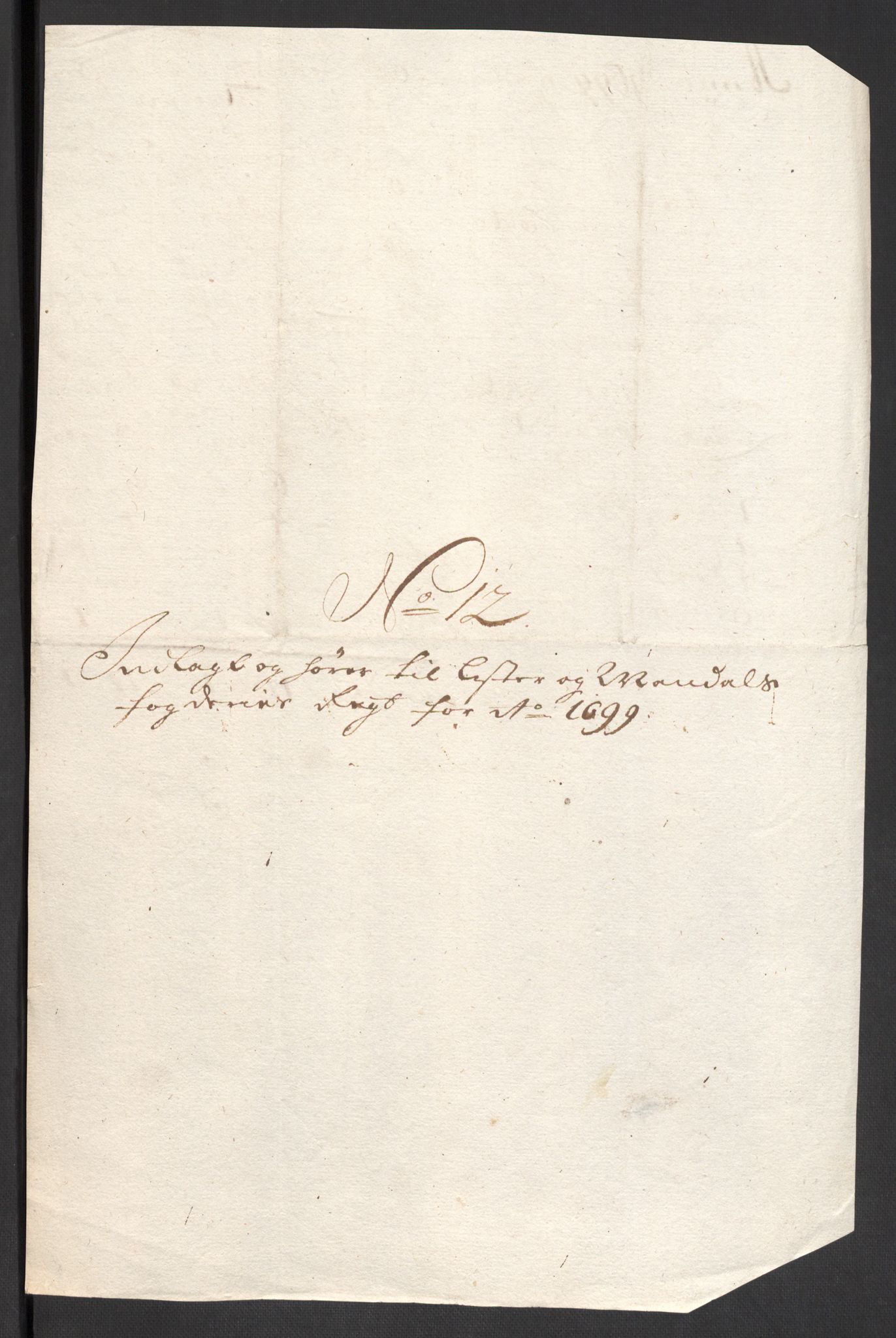 Rentekammeret inntil 1814, Reviderte regnskaper, Fogderegnskap, RA/EA-4092/R43/L2547: Fogderegnskap Lista og Mandal, 1698-1699, p. 227