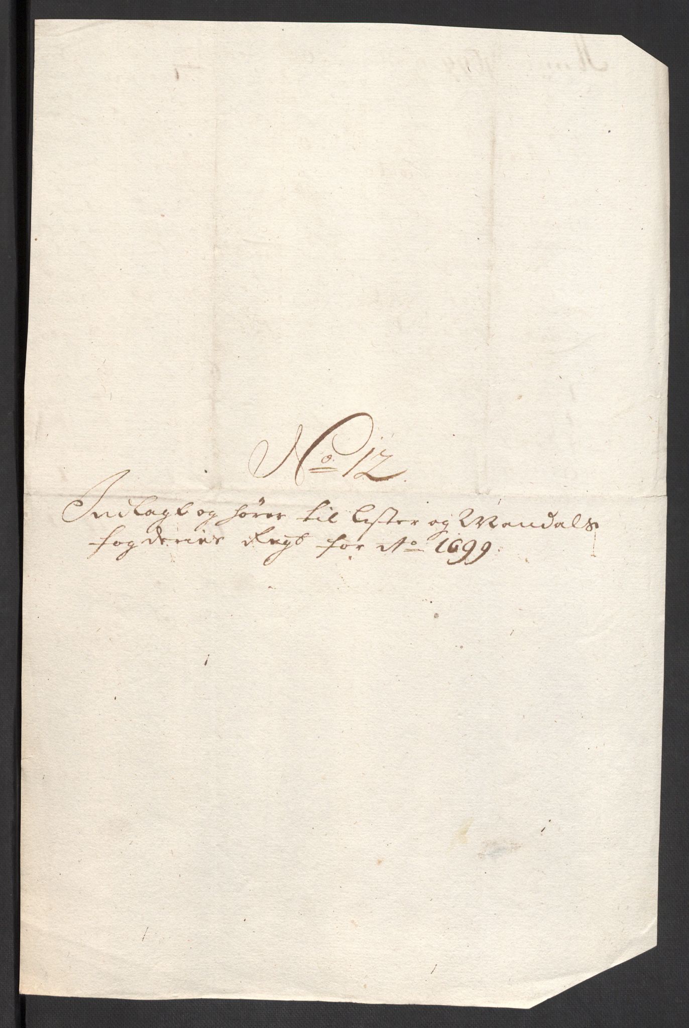 Rentekammeret inntil 1814, Reviderte regnskaper, Fogderegnskap, AV/RA-EA-4092/R43/L2547: Fogderegnskap Lista og Mandal, 1698-1699, p. 227