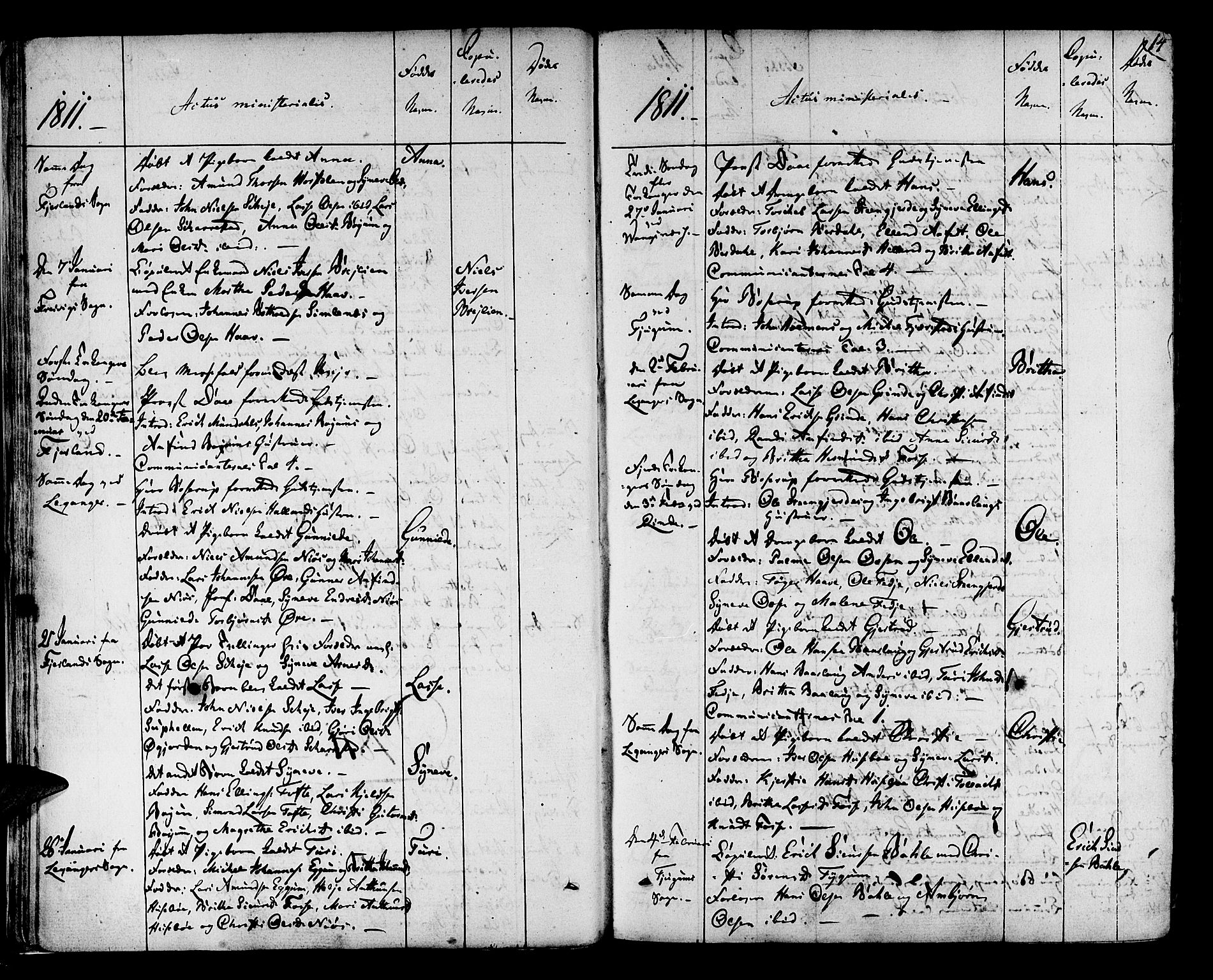 Leikanger sokneprestembete, SAB/A-81001: Parish register (official) no. A 6, 1810-1838, p. 14