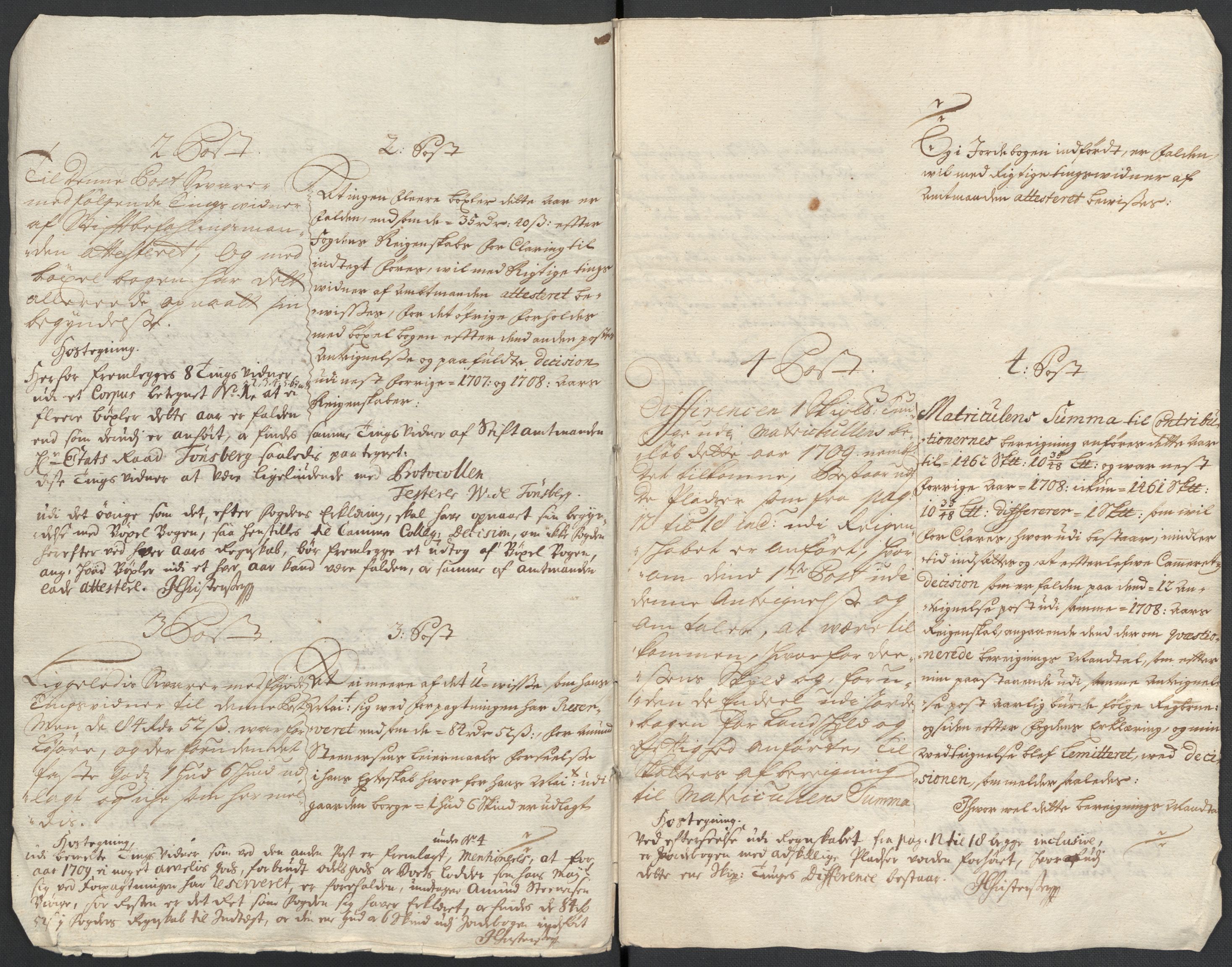 Rentekammeret inntil 1814, Reviderte regnskaper, Fogderegnskap, AV/RA-EA-4092/R17/L1179: Fogderegnskap Gudbrandsdal, 1708-1710, p. 269