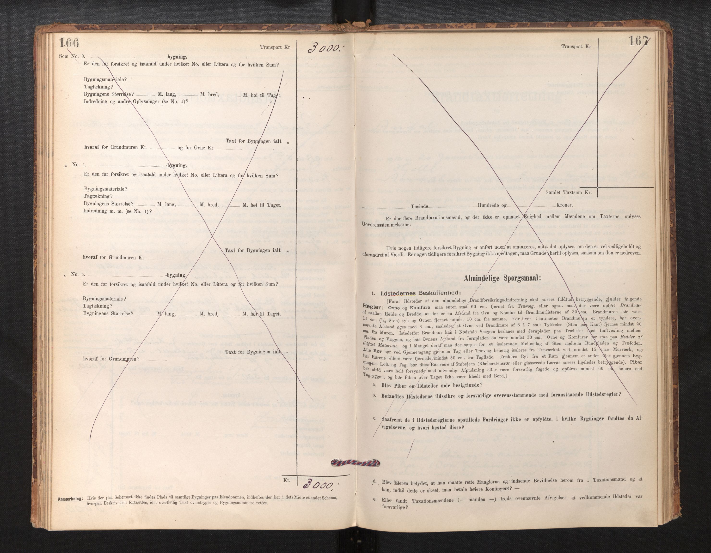 Lensmannen i Årdal, AV/SAB-A-30501/0012/L0008: Branntakstprotokoll, skjematakst, 1895-1915, p. 166-167