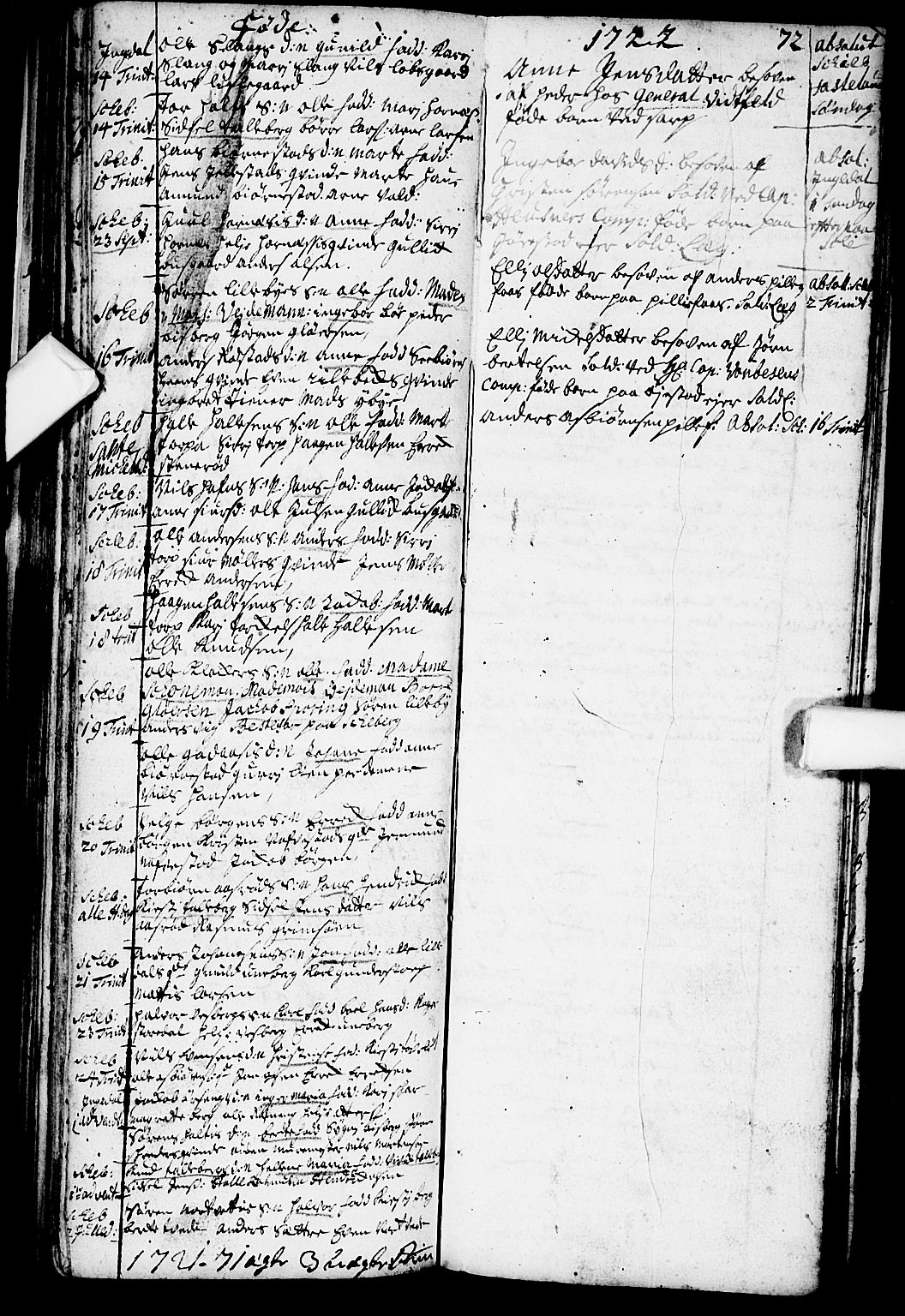 Skjeberg prestekontor Kirkebøker, AV/SAO-A-10923/F/Fa/L0001: Parish register (official) no. I 1, 1702-1725, p. 72