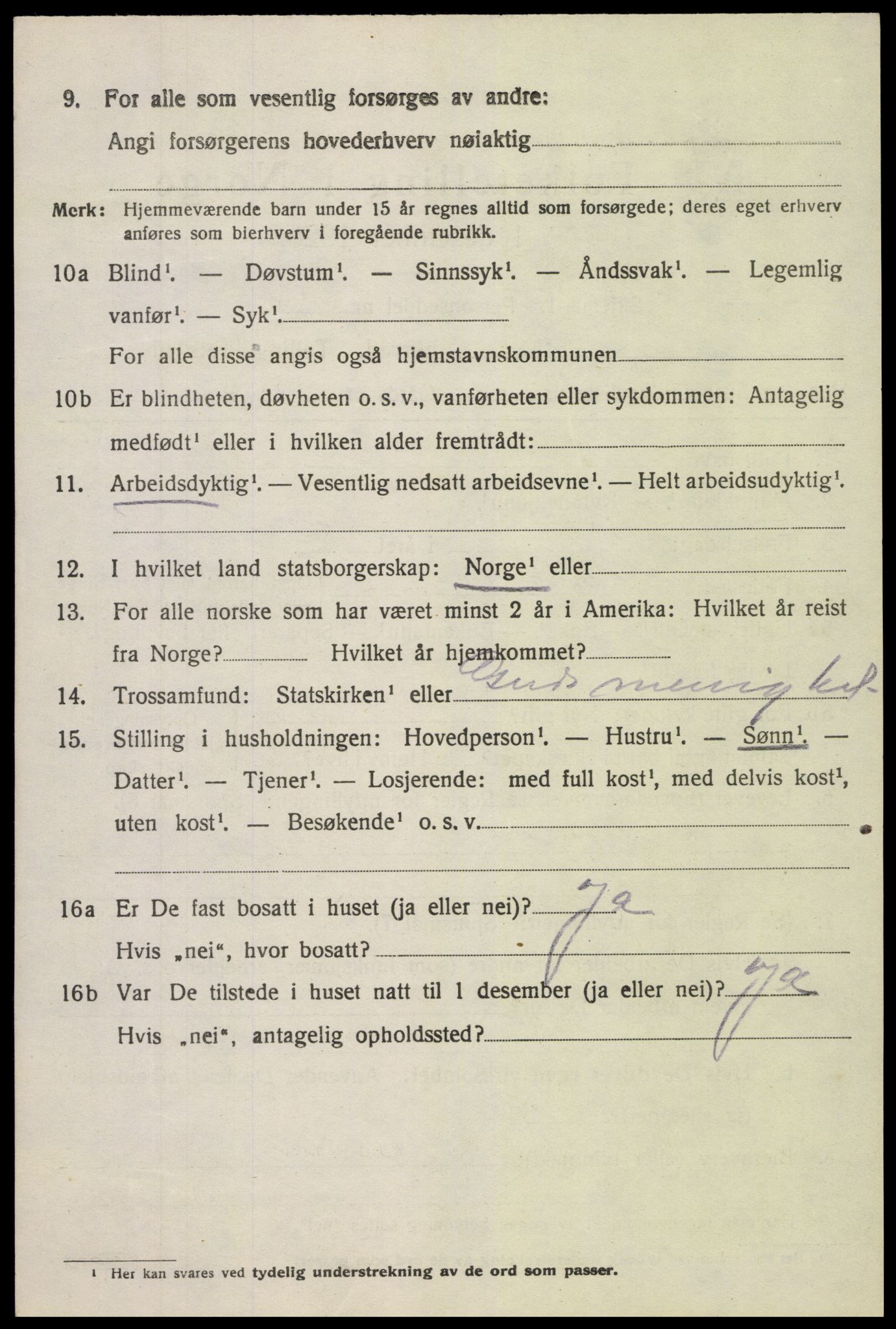 SAK, 1920 census for Vegårshei, 1920, p. 3787