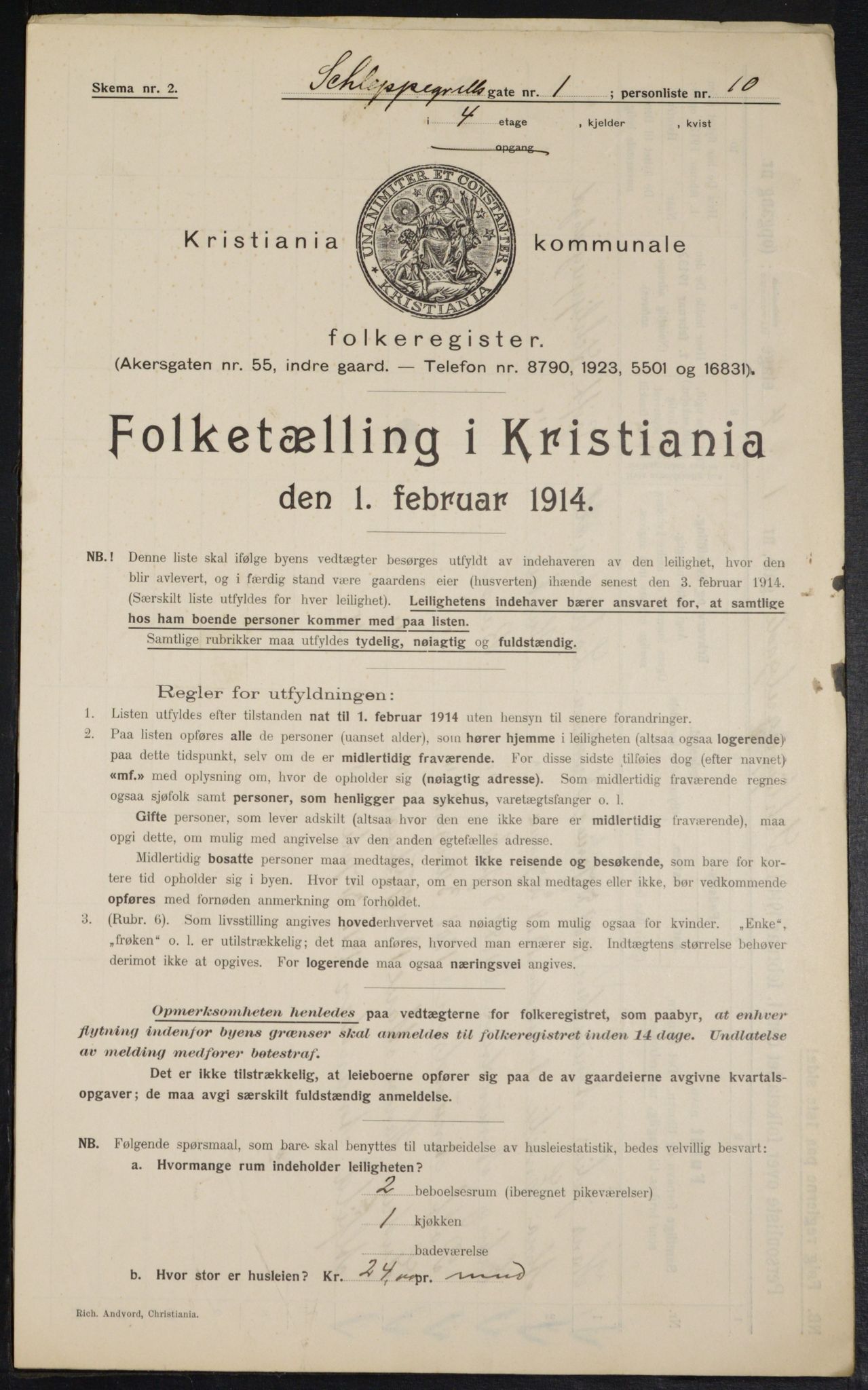 OBA, Municipal Census 1914 for Kristiania, 1914, p. 89404