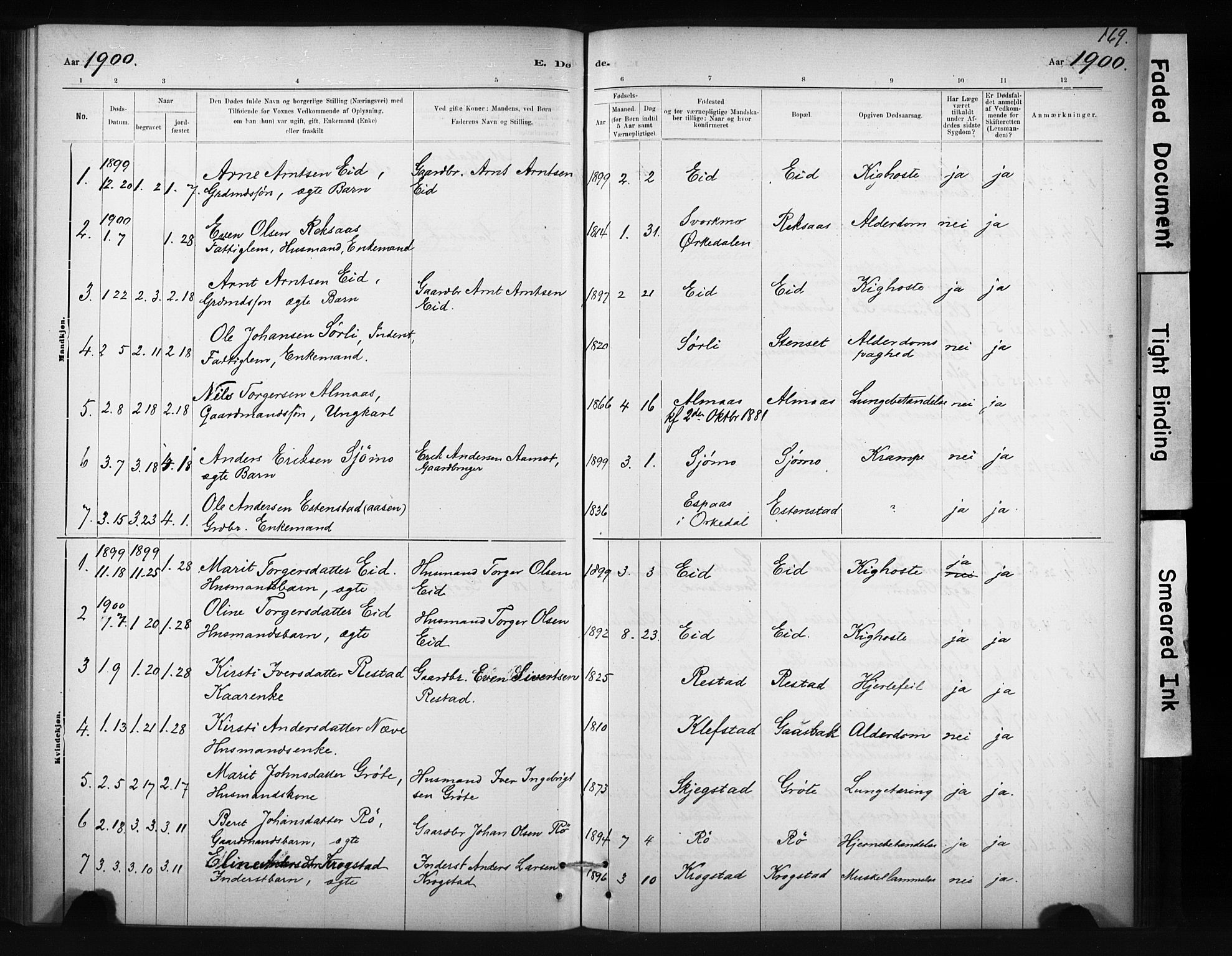 Ministerialprotokoller, klokkerbøker og fødselsregistre - Sør-Trøndelag, SAT/A-1456/694/L1127: Parish register (official) no. 694A01, 1887-1905, p. 169