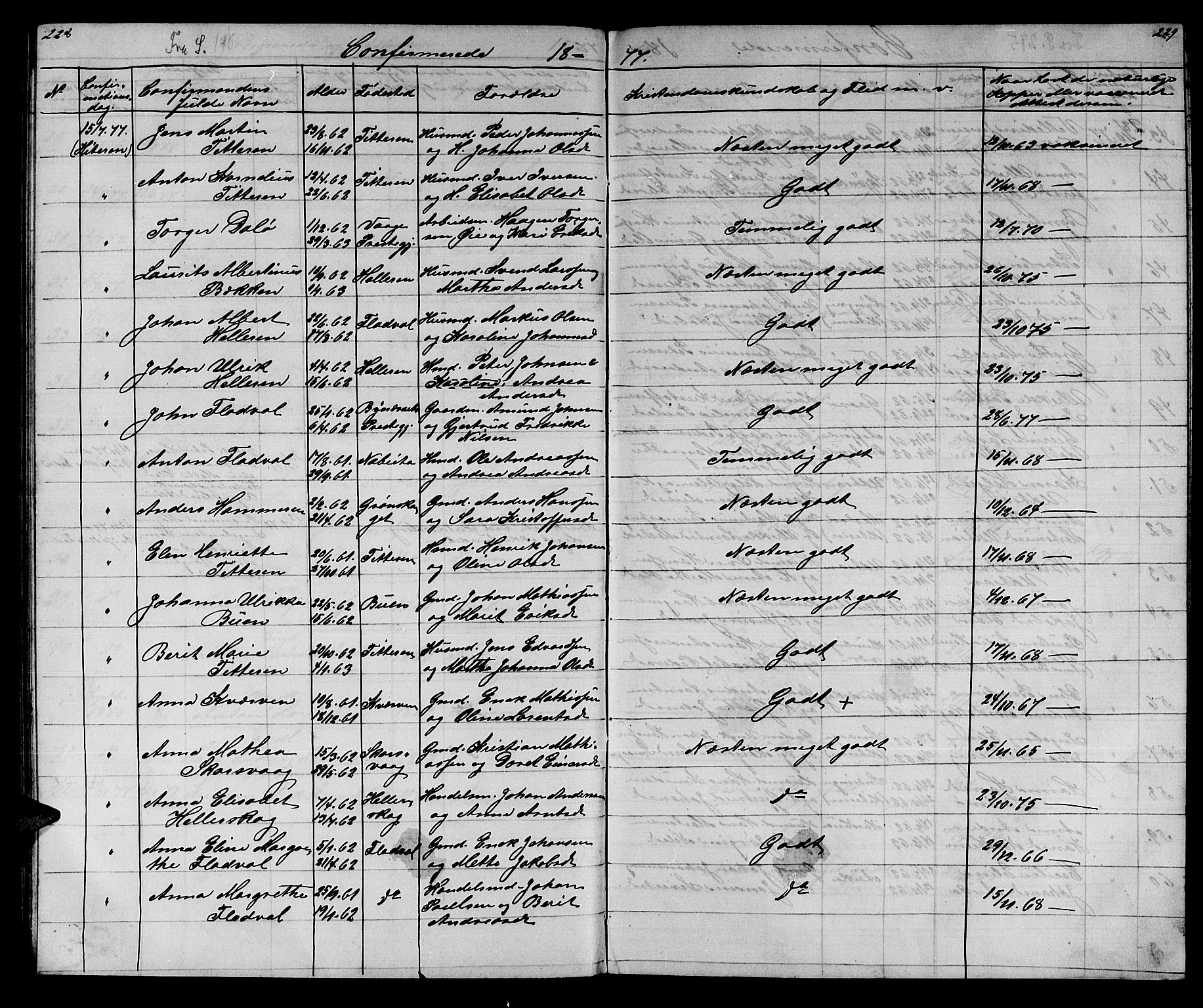 Ministerialprotokoller, klokkerbøker og fødselsregistre - Sør-Trøndelag, SAT/A-1456/640/L0583: Parish register (copy) no. 640C01, 1866-1877, p. 228-229