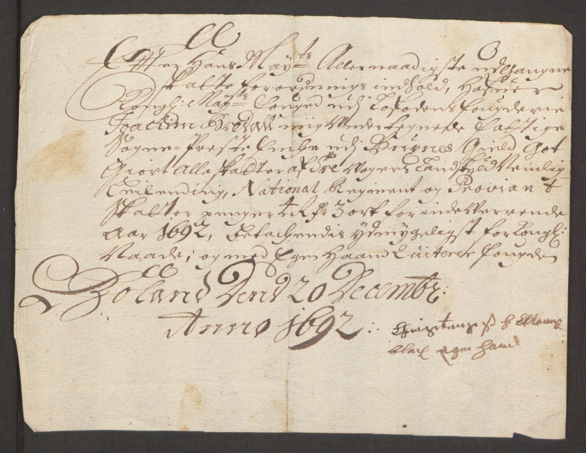 Rentekammeret inntil 1814, Reviderte regnskaper, Fogderegnskap, AV/RA-EA-4092/R67/L4675: Fogderegnskap Vesterålen, Andenes og Lofoten, 1691-1693, p. 218