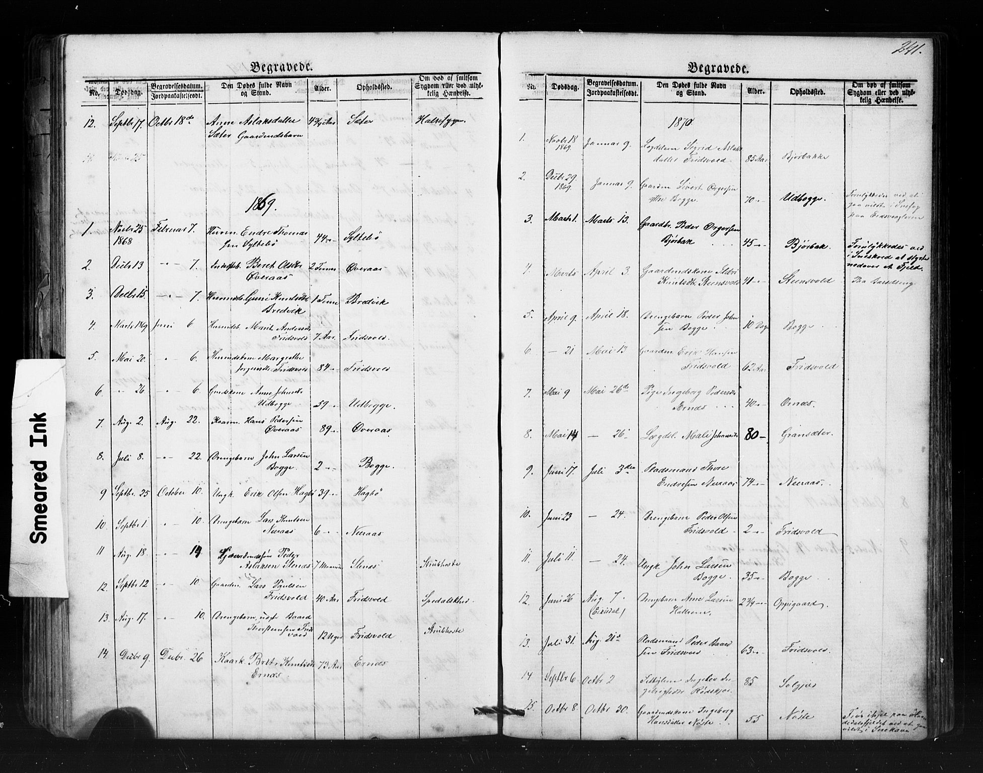 Ministerialprotokoller, klokkerbøker og fødselsregistre - Møre og Romsdal, SAT/A-1454/552/L0638: Parish register (copy) no. 552C01, 1867-1902, p. 241