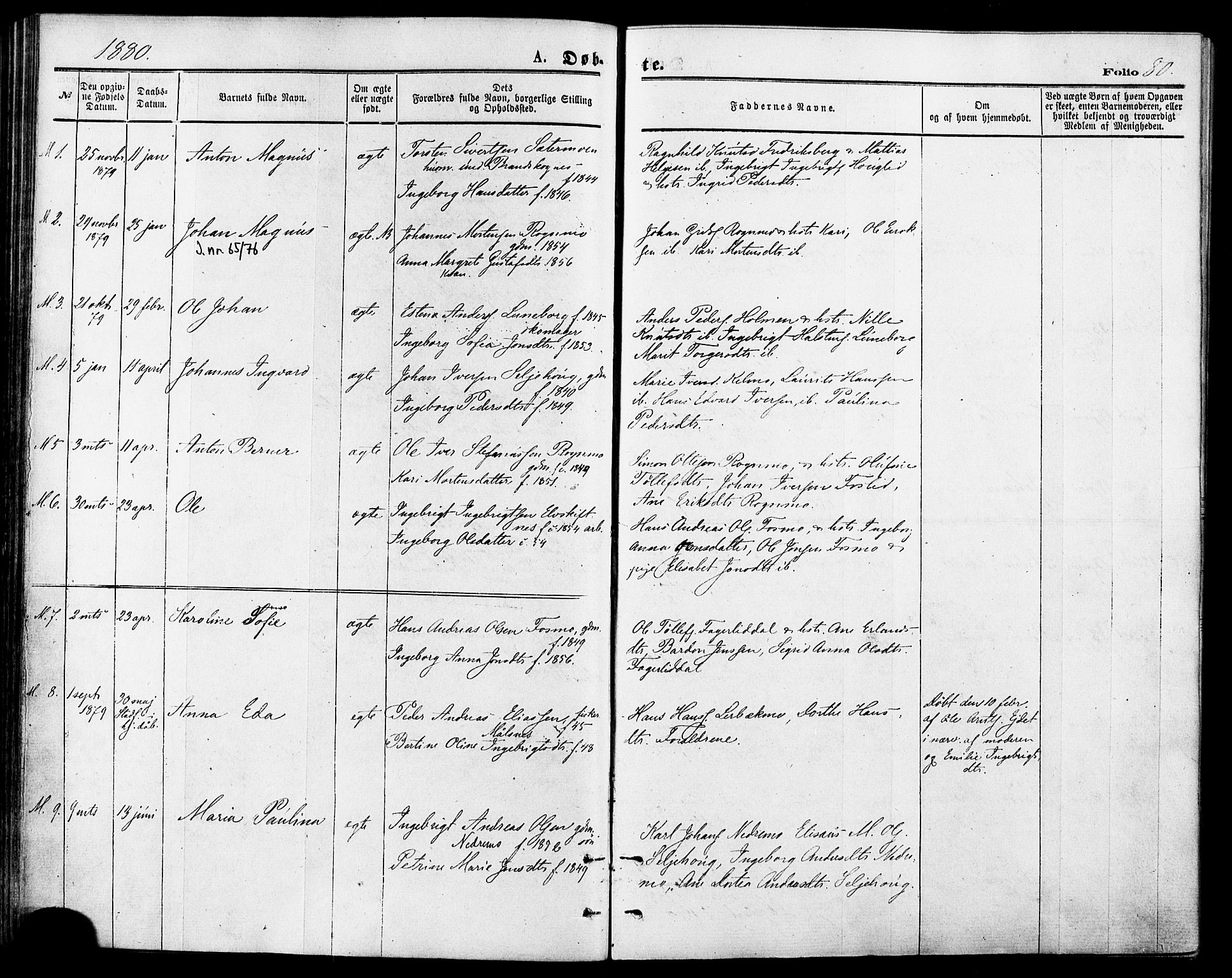 Målselv sokneprestembete, AV/SATØ-S-1311/G/Ga/Gaa/L0005kirke: Parish register (official) no. 5, 1872-1884, p. 80