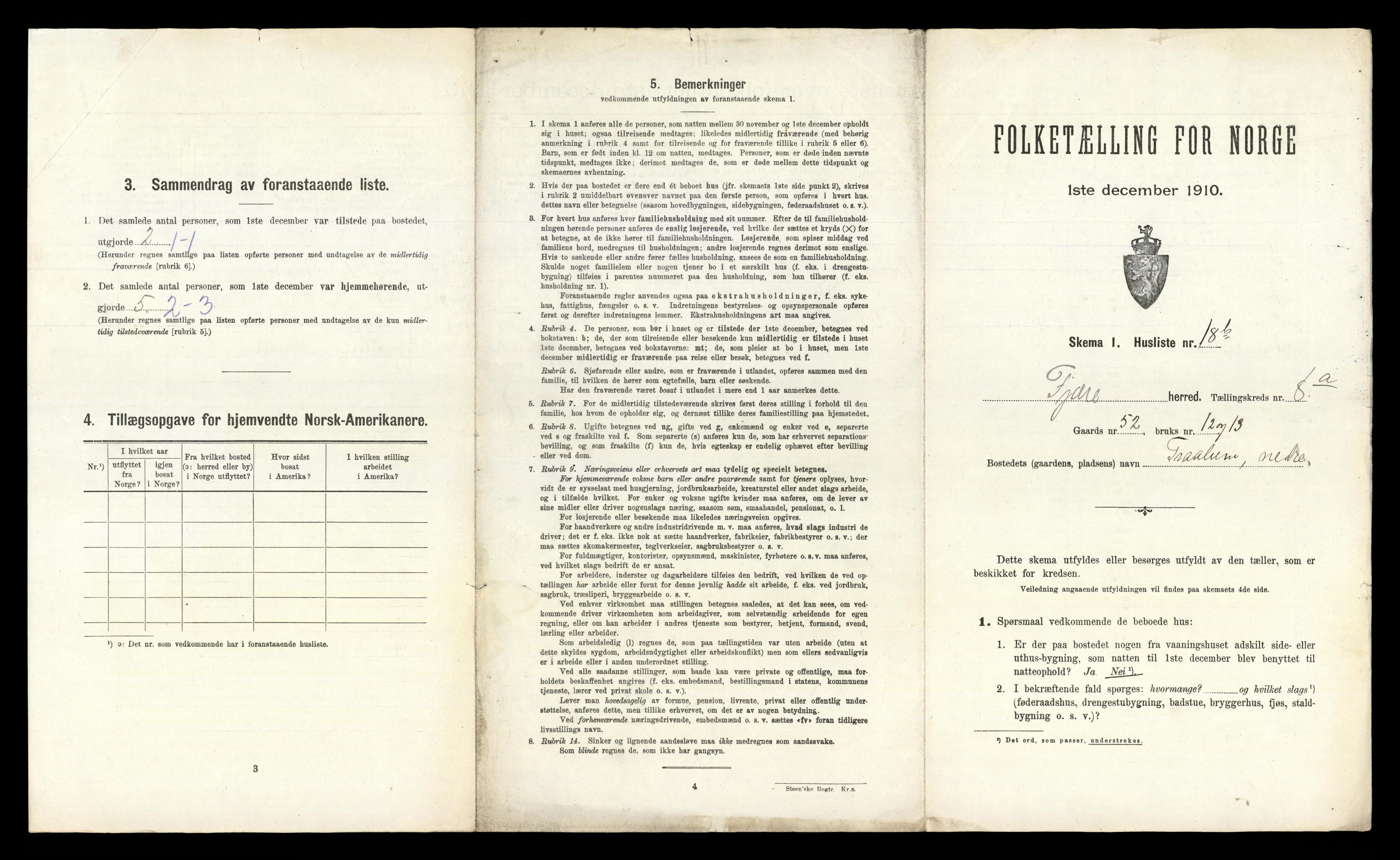 RA, 1910 census for Fjære, 1910, p. 1845