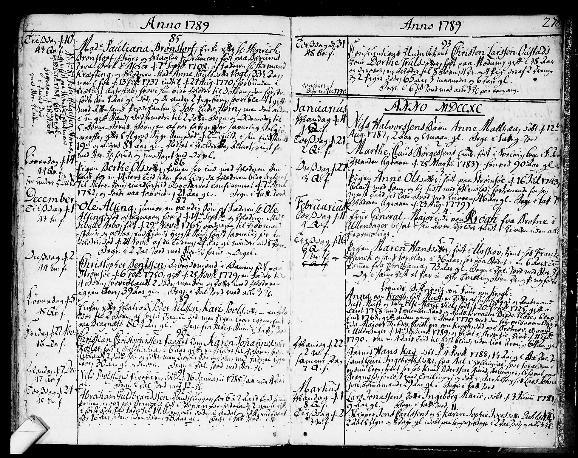 Strømsø kirkebøker, AV/SAKO-A-246/F/Fa/L0009: Parish register (official) no. I 9, 1752-1791, p. 278