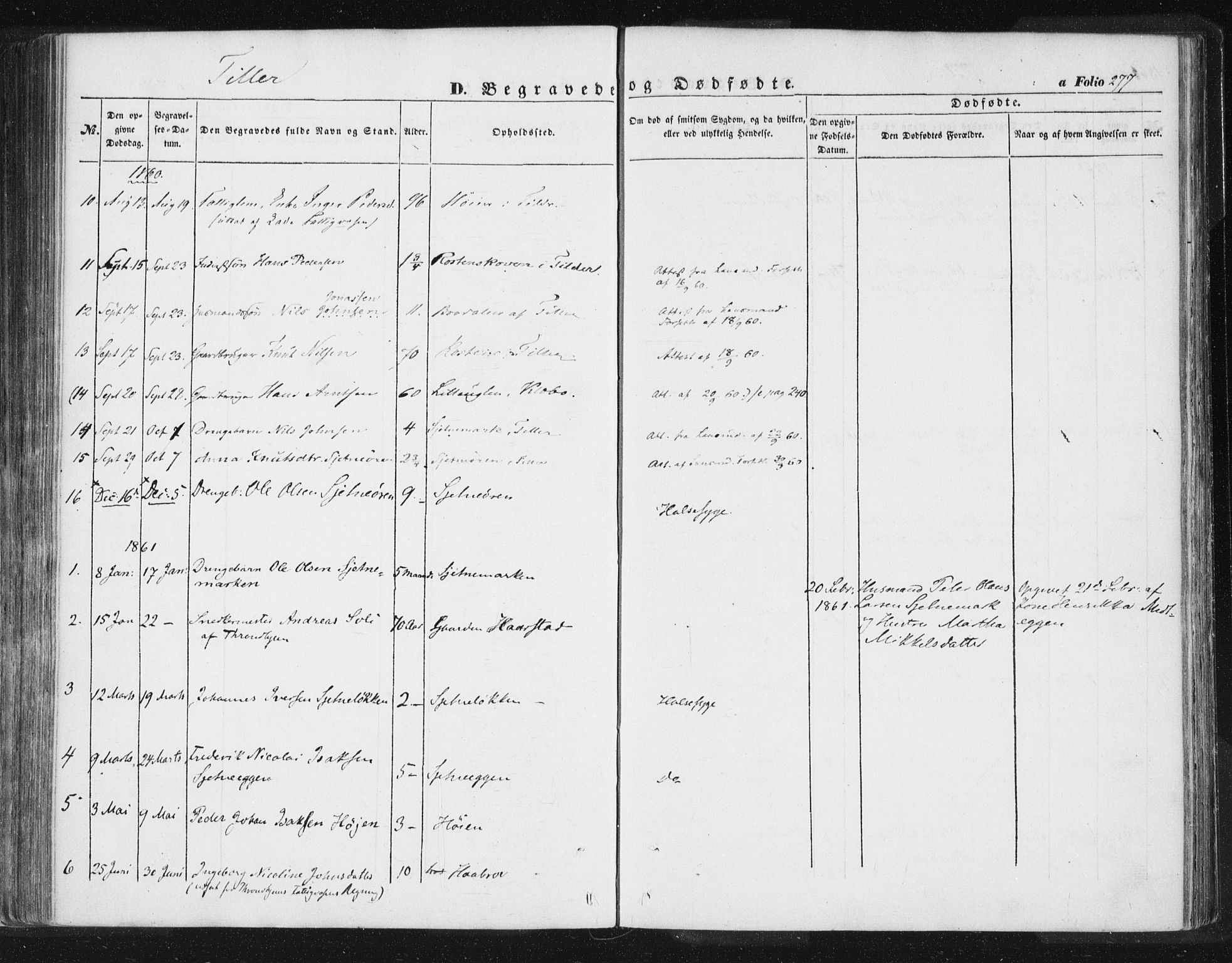 Ministerialprotokoller, klokkerbøker og fødselsregistre - Sør-Trøndelag, AV/SAT-A-1456/618/L0441: Parish register (official) no. 618A05, 1843-1862, p. 277