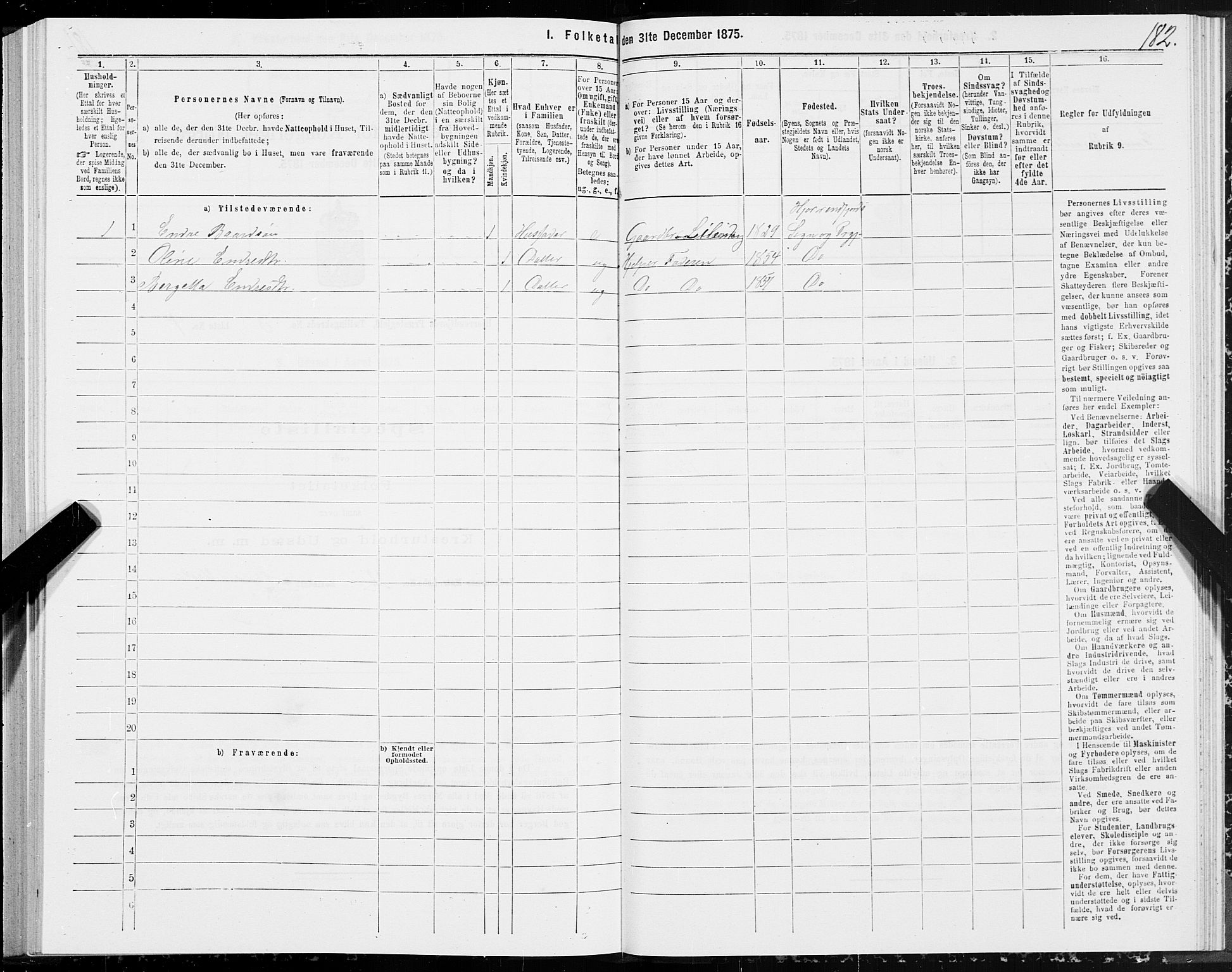 SAT, 1875 census for 1522P Hjørundfjord, 1875, p. 1182