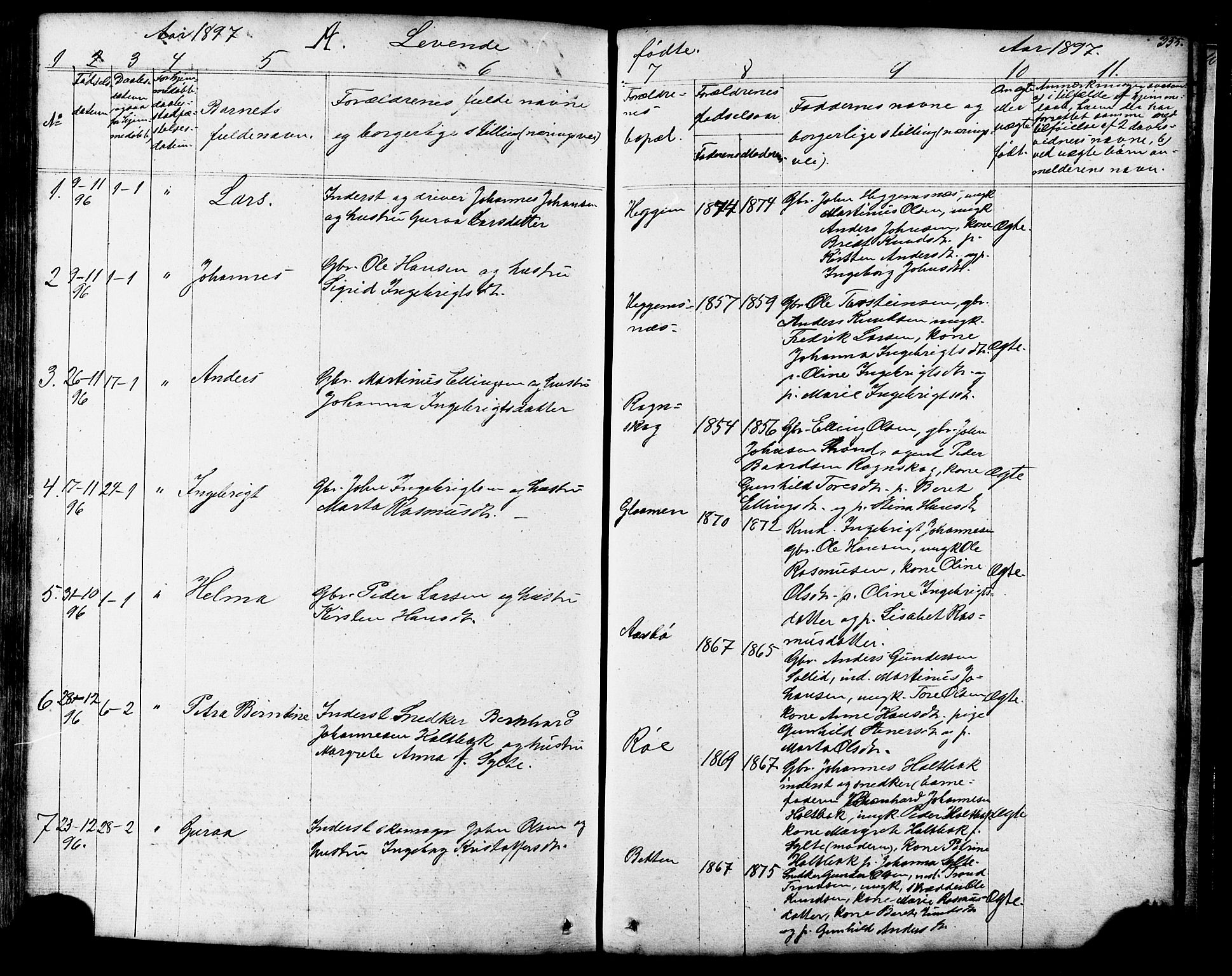 Ministerialprotokoller, klokkerbøker og fødselsregistre - Møre og Romsdal, AV/SAT-A-1454/576/L0890: Parish register (copy) no. 576C01, 1837-1908, p. 355