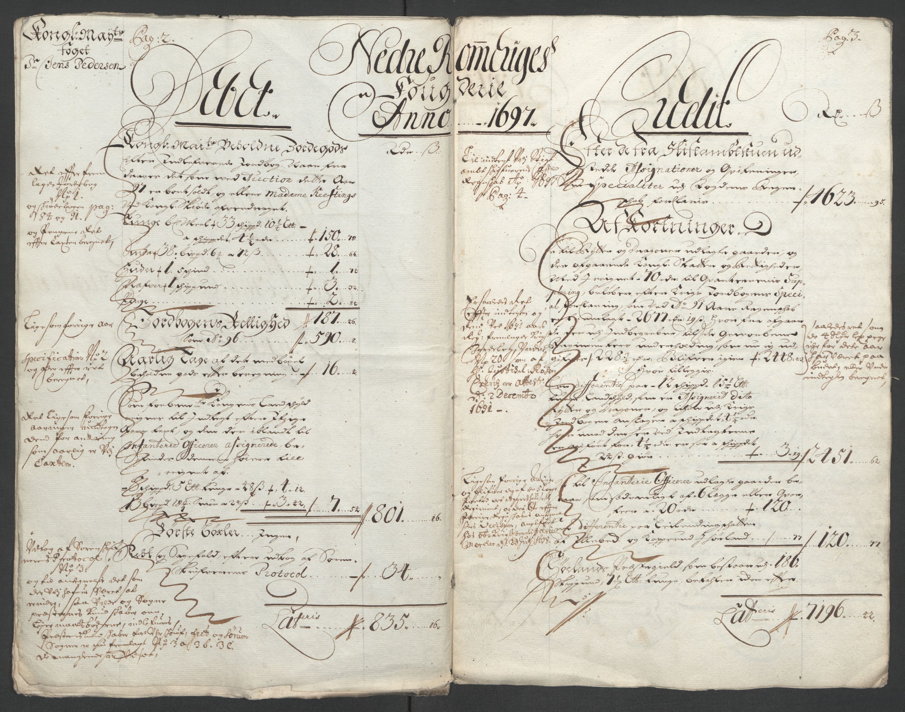 Rentekammeret inntil 1814, Reviderte regnskaper, Fogderegnskap, AV/RA-EA-4092/R11/L0580: Fogderegnskap Nedre Romerike, 1696-1697, p. 226