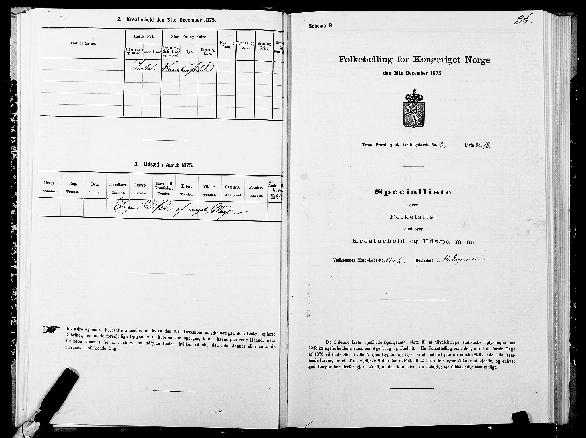 SATØ, 1875 census for 1927P Tranøy, 1875, p. 2035