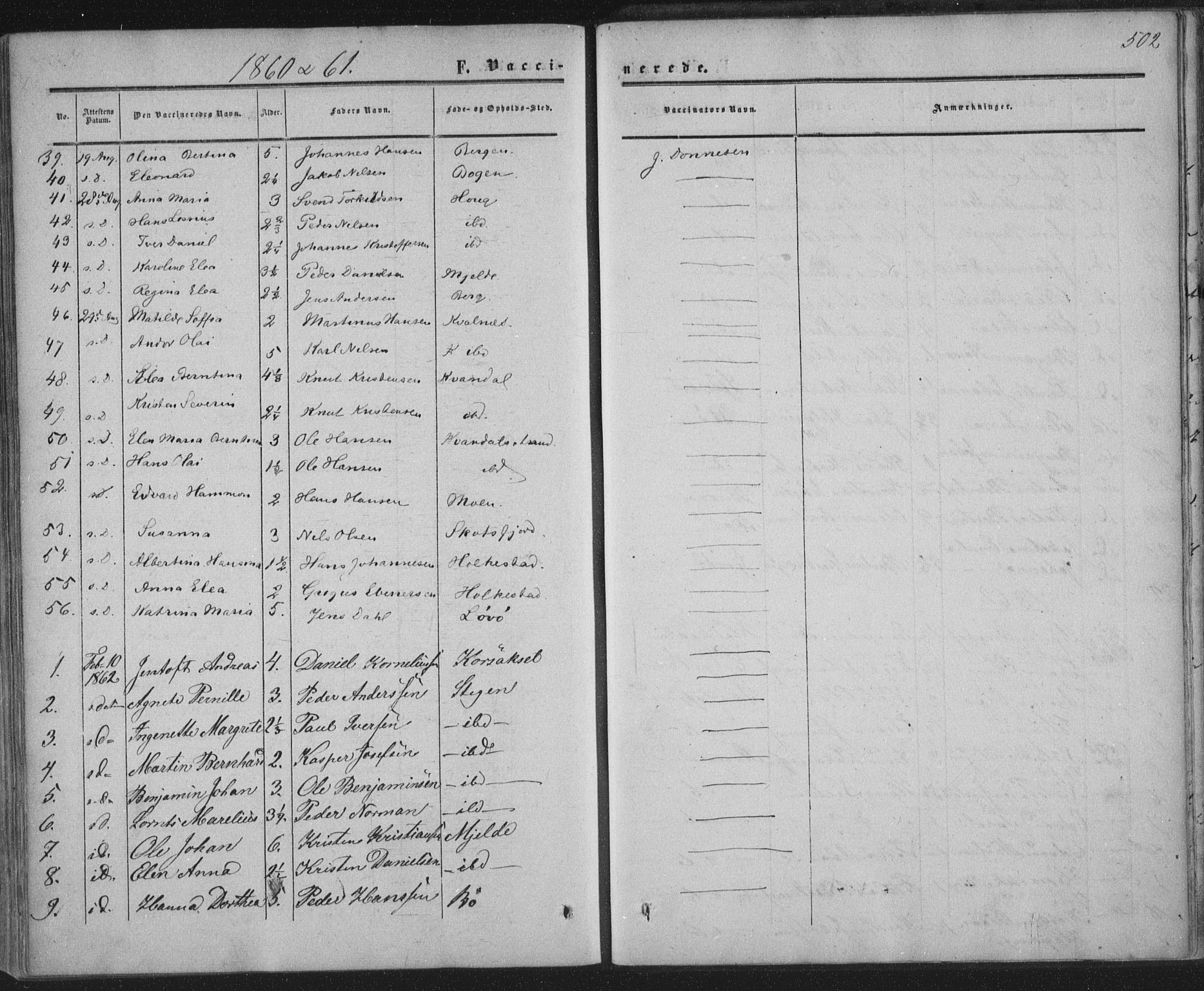 Ministerialprotokoller, klokkerbøker og fødselsregistre - Nordland, AV/SAT-A-1459/855/L0800: Parish register (official) no. 855A08, 1852-1864, p. 502