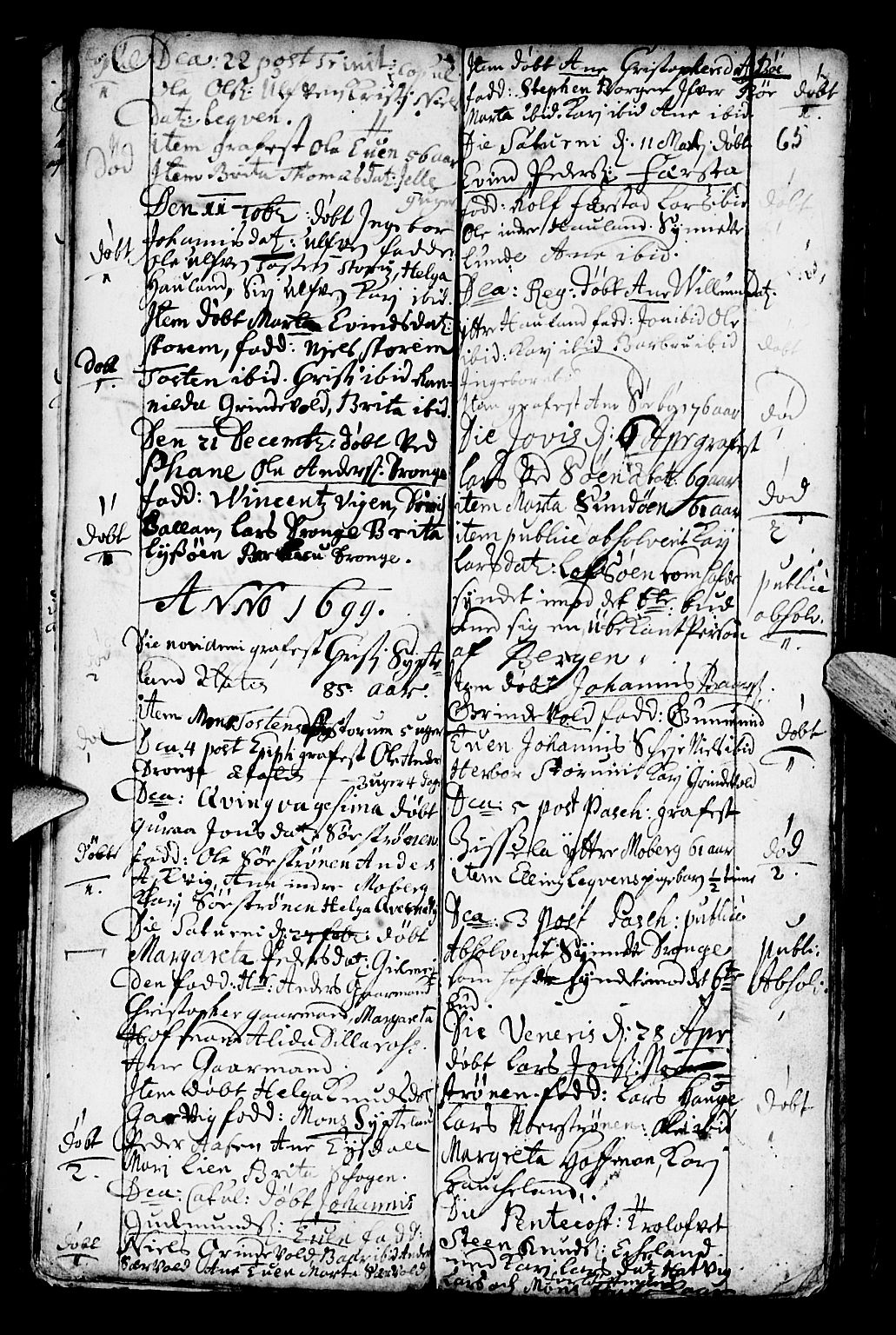 Os sokneprestembete, SAB/A-99929: Parish register (official) no. A 1, 1669-1722, p. 65