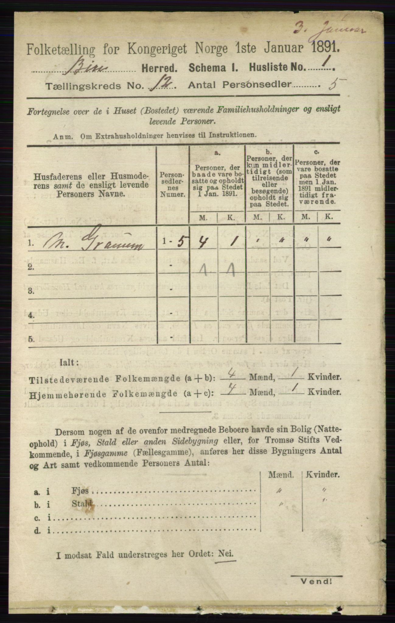 RA, 1891 census for 0525 Biri, 1891, p. 4763