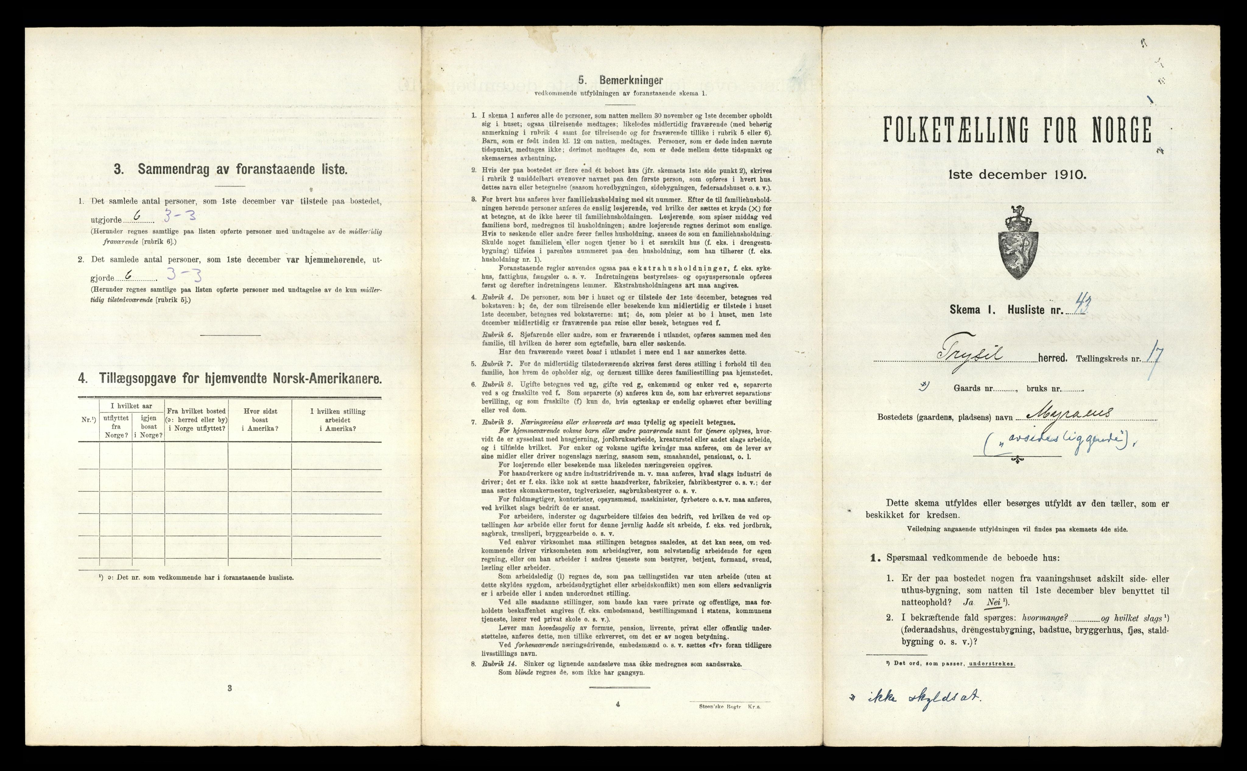 RA, 1910 census for Trysil, 1910, p. 1941