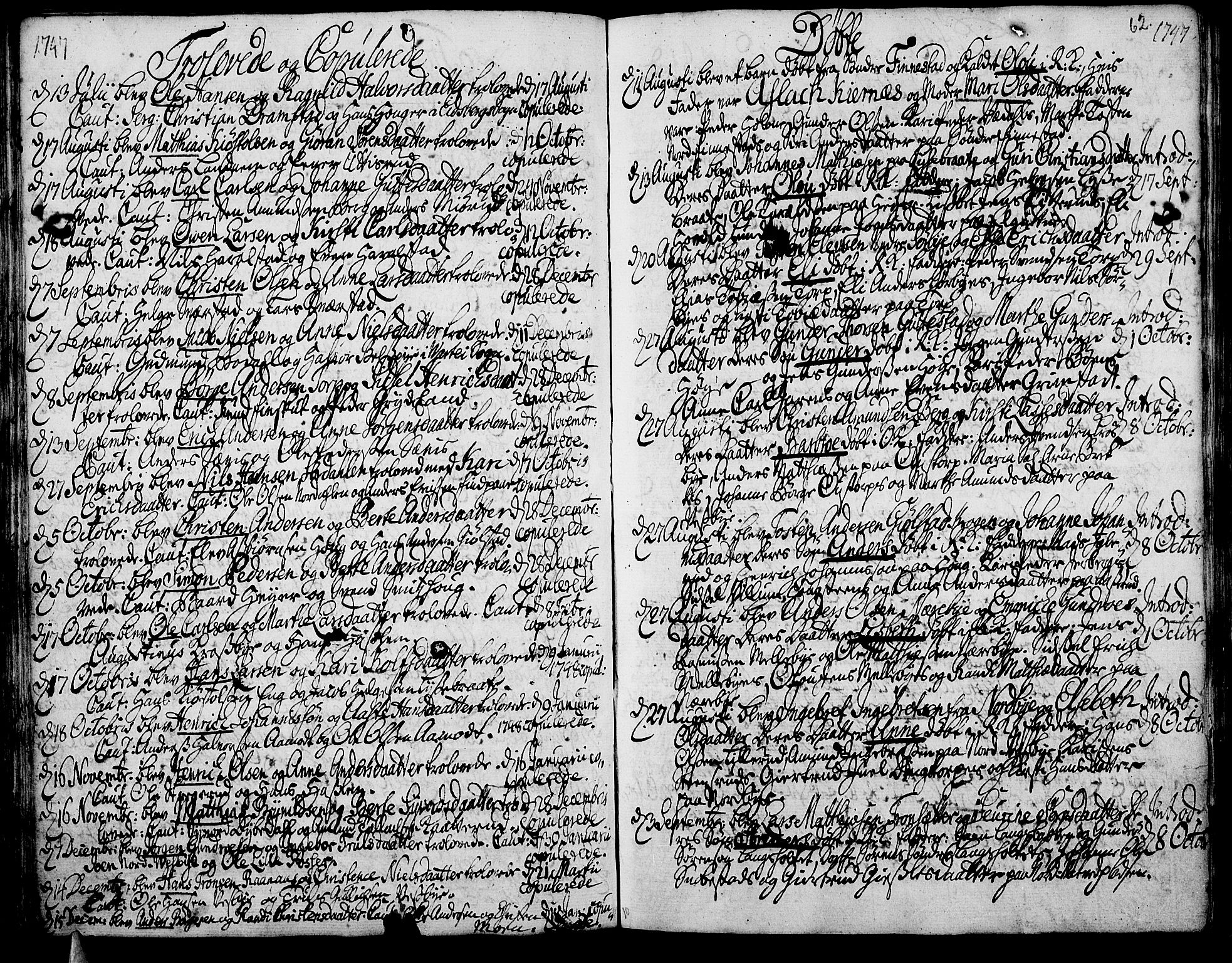 Rakkestad prestekontor Kirkebøker, AV/SAO-A-2008/F/Fa/L0002: Parish register (official) no. I 2, 1741-1751, p. 62