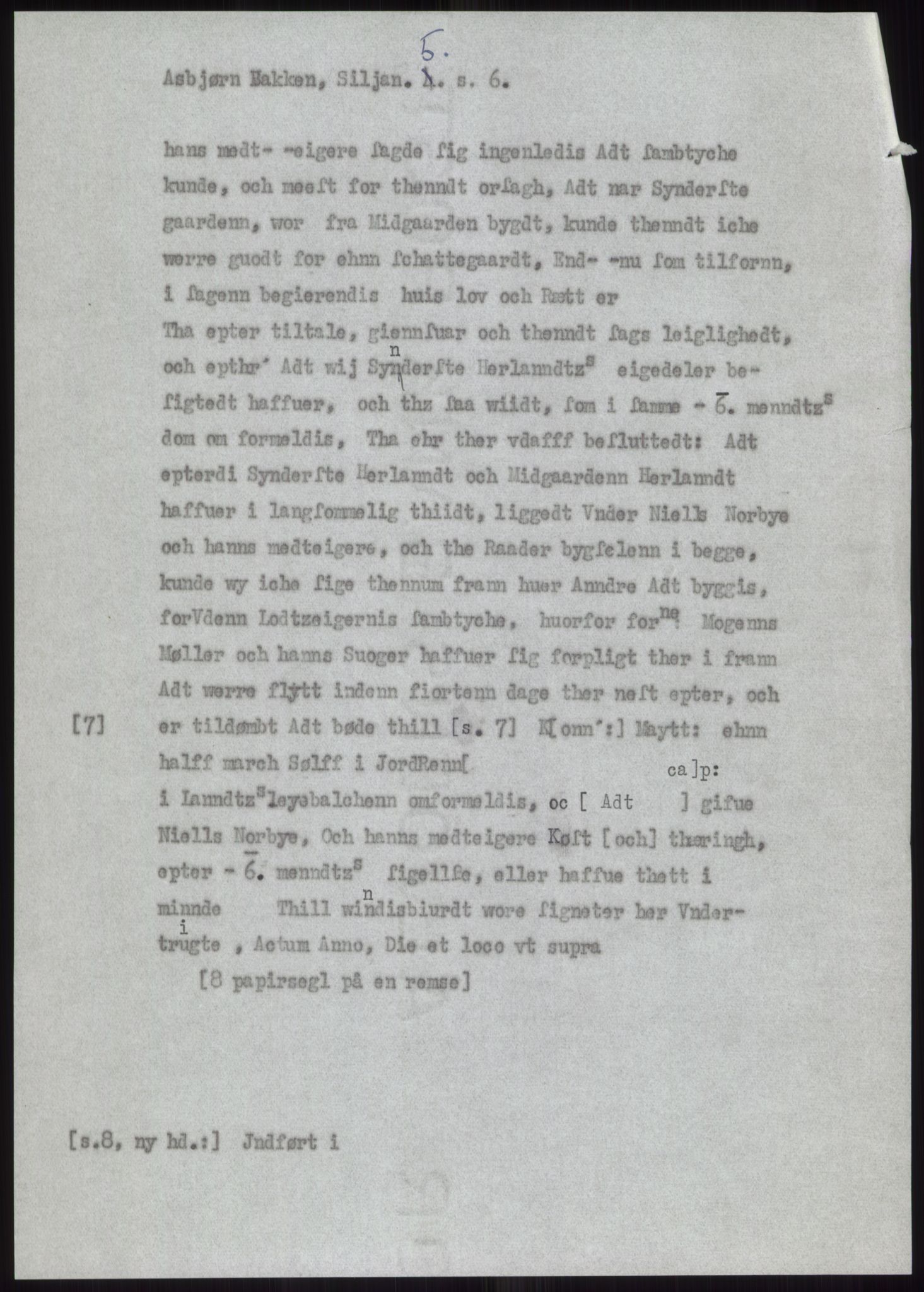 Samlinger til kildeutgivelse, Diplomavskriftsamlingen, RA/EA-4053/H/Ha, p. 523