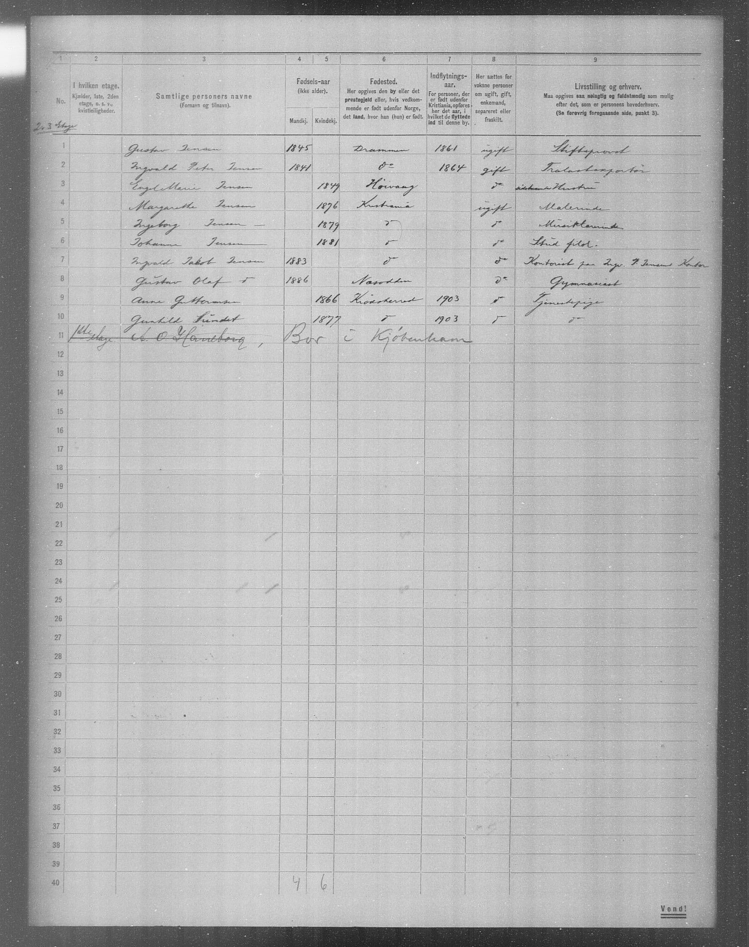 OBA, Municipal Census 1904 for Kristiania, 1904, p. 9574