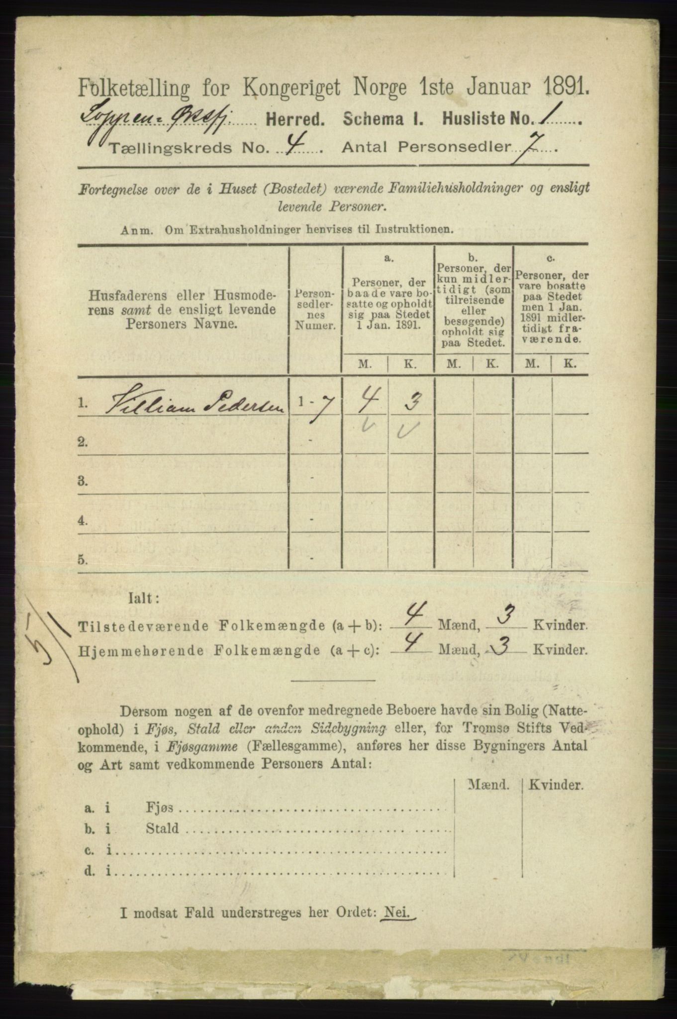 RA, 1891 census for 2014 Loppa, 1891, p. 817