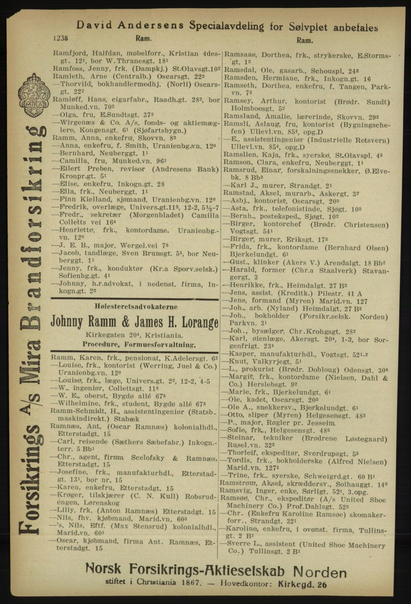 Kristiania/Oslo adressebok, PUBL/-, 1918, p. 1263