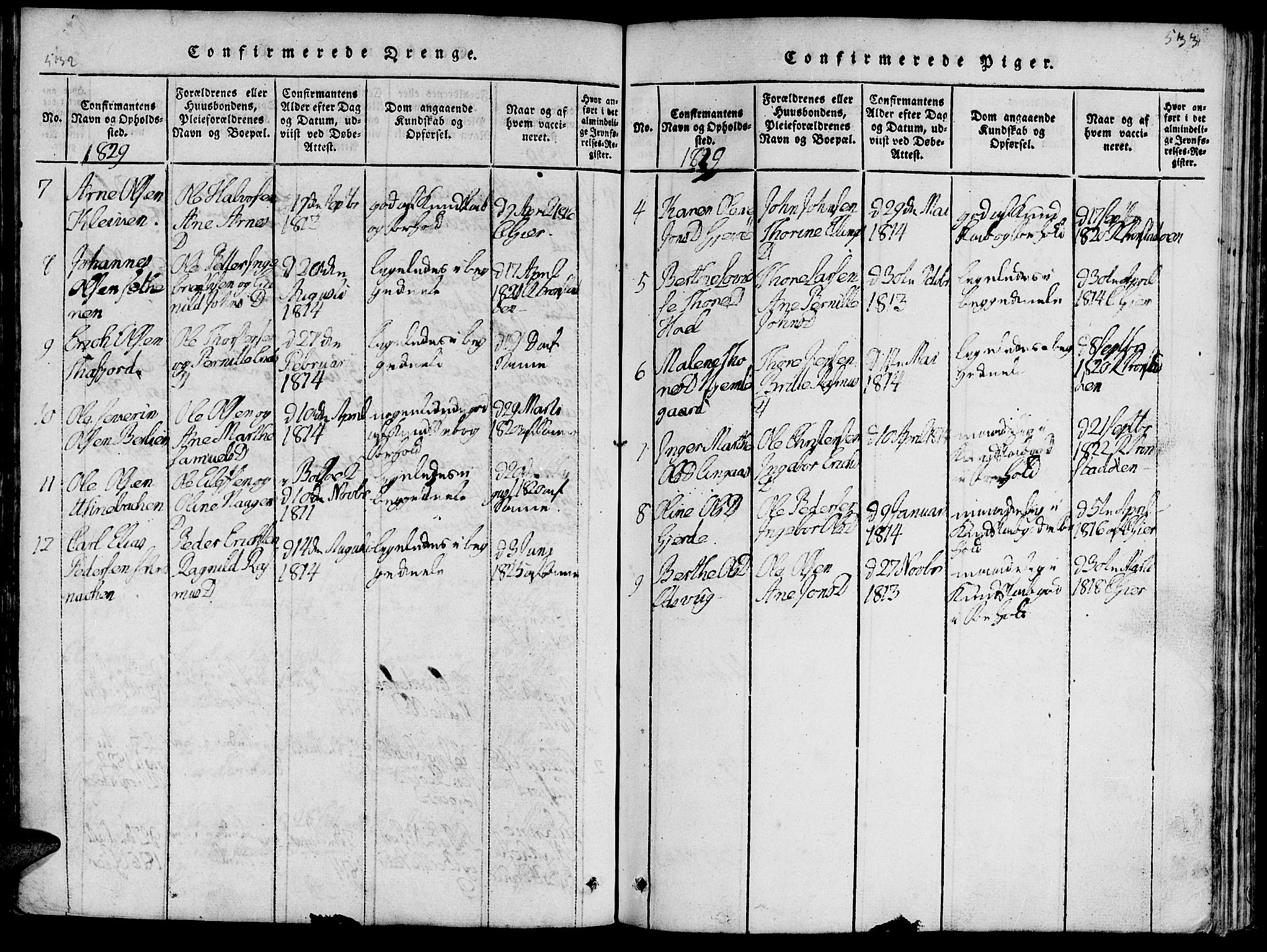 Ministerialprotokoller, klokkerbøker og fødselsregistre - Møre og Romsdal, AV/SAT-A-1454/519/L0260: Parish register (copy) no. 519C01, 1817-1829, p. 532-533