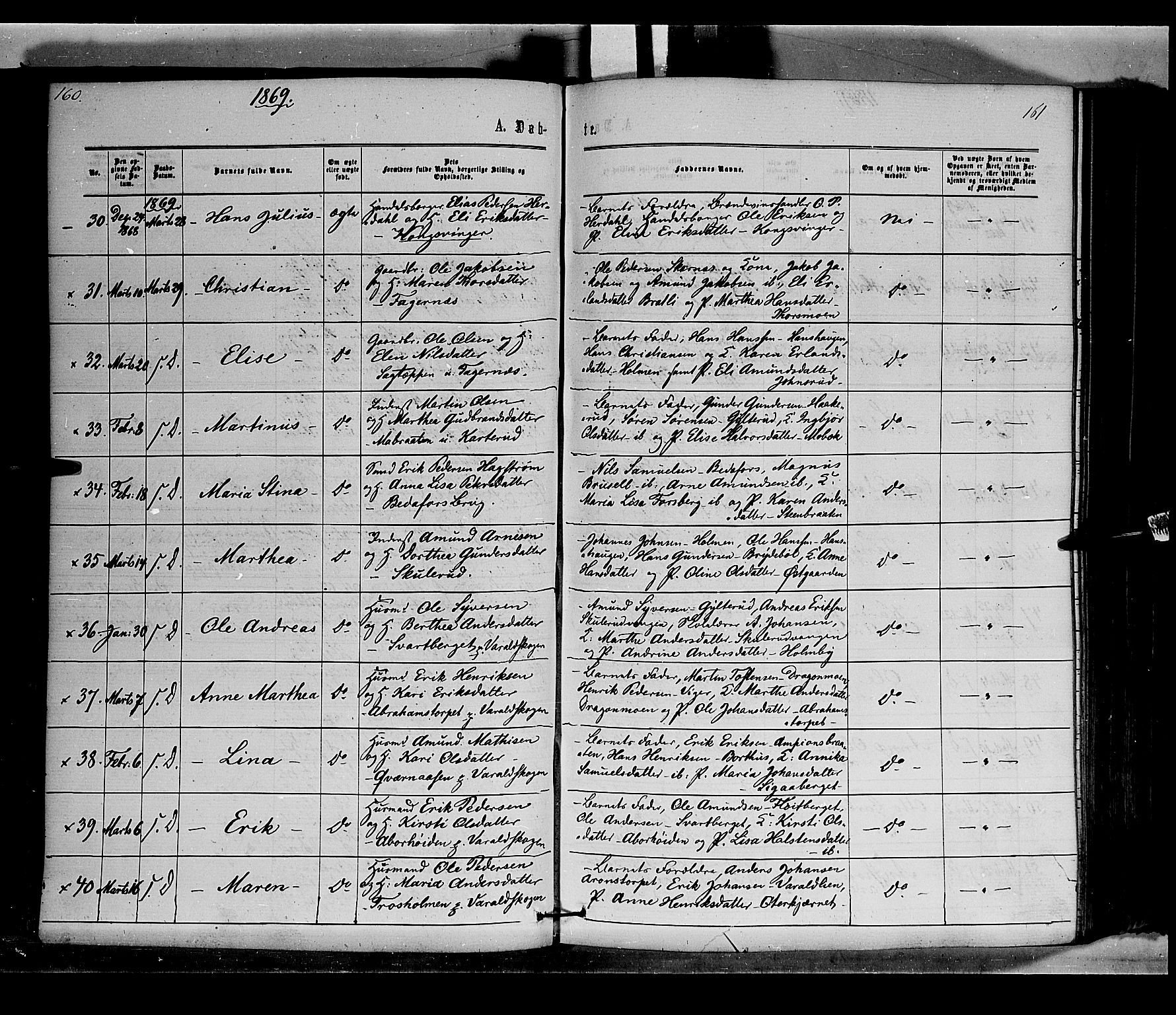 Vinger prestekontor, AV/SAH-PREST-024/H/Ha/Haa/L0011: Parish register (official) no. 11, 1862-1870, p. 161