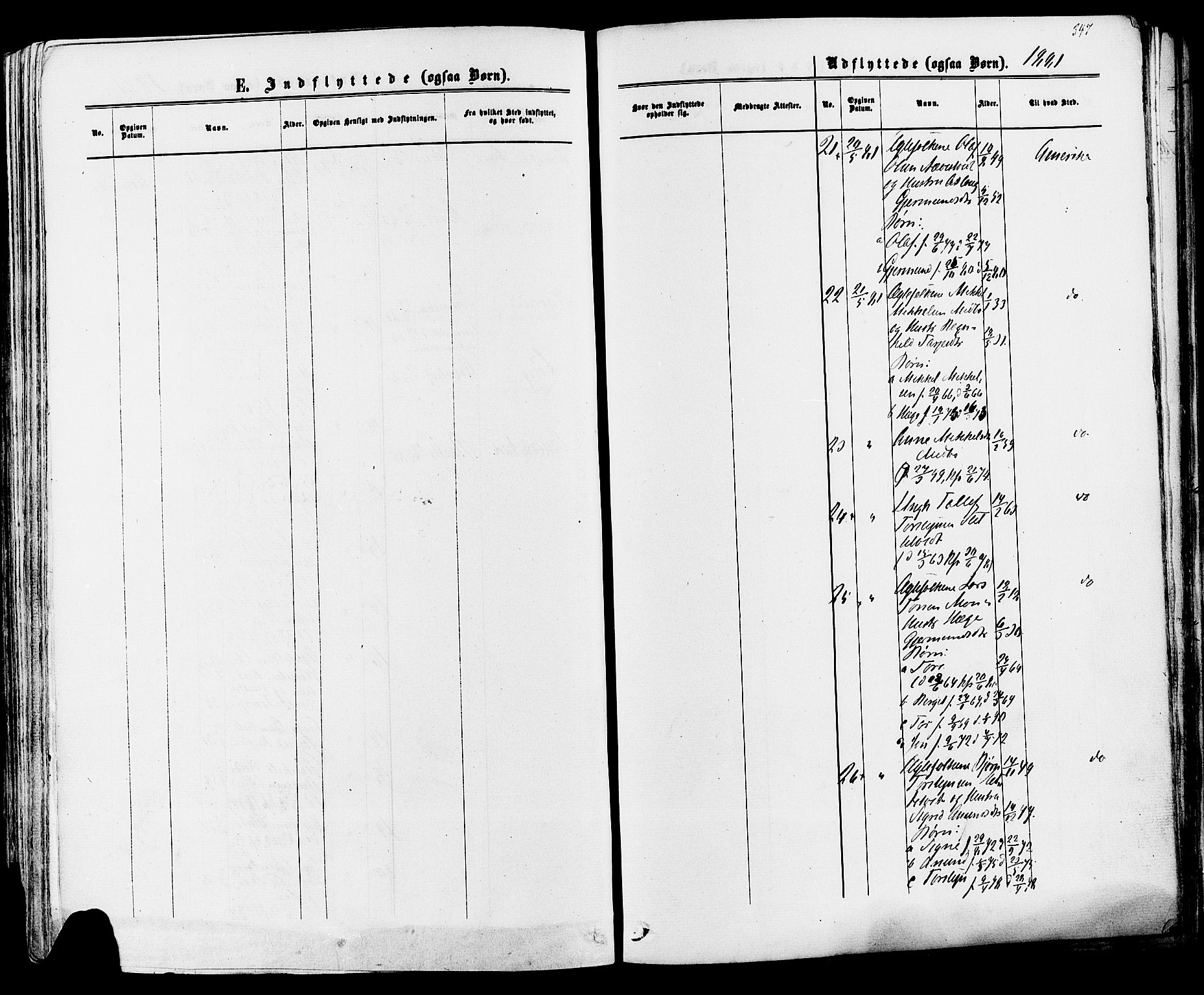 Mo kirkebøker, SAKO/A-286/F/Fa/L0006: Parish register (official) no. I 6, 1865-1885, p. 347