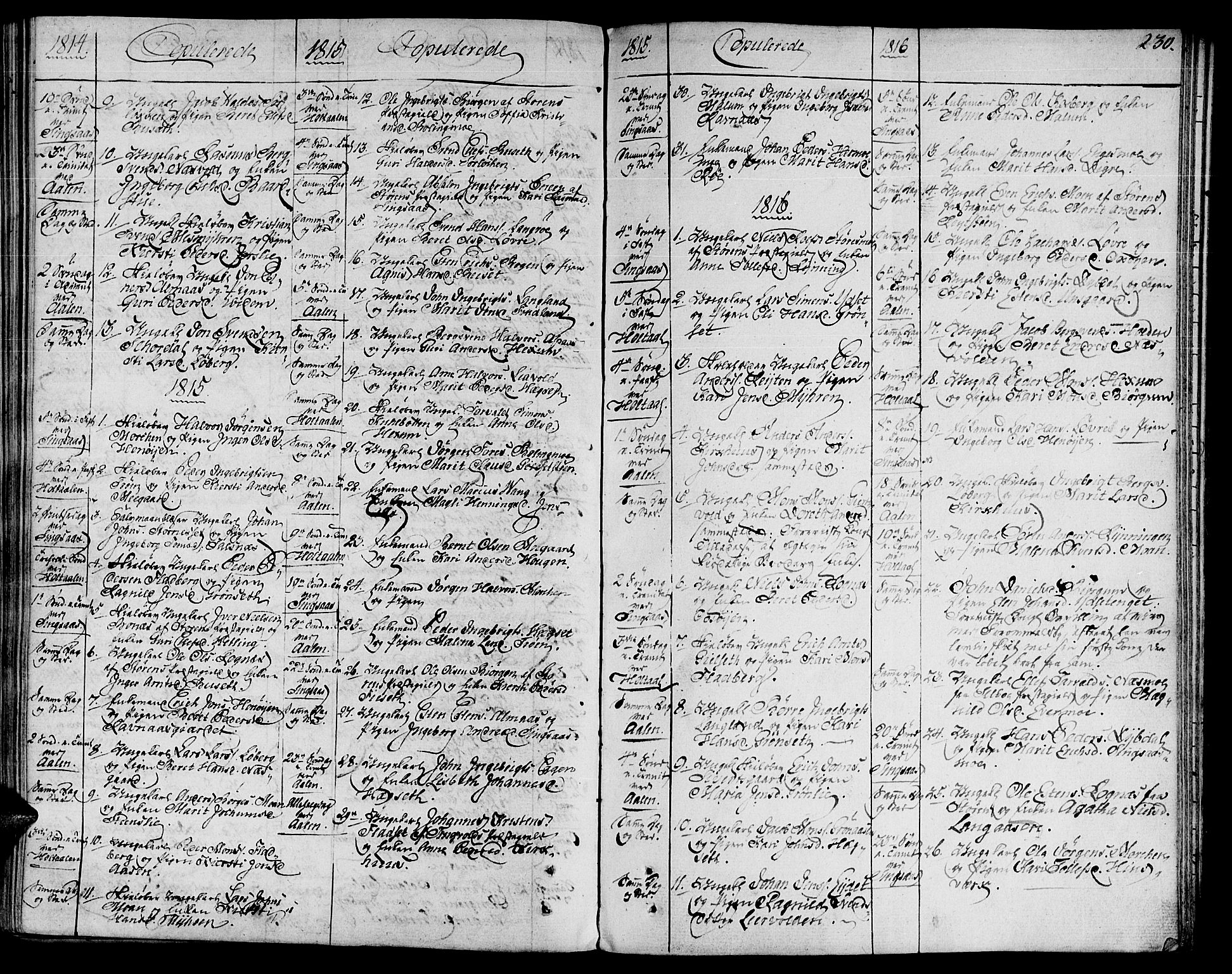 Ministerialprotokoller, klokkerbøker og fødselsregistre - Sør-Trøndelag, SAT/A-1456/685/L0953: Parish register (official) no. 685A02, 1805-1816, p. 230