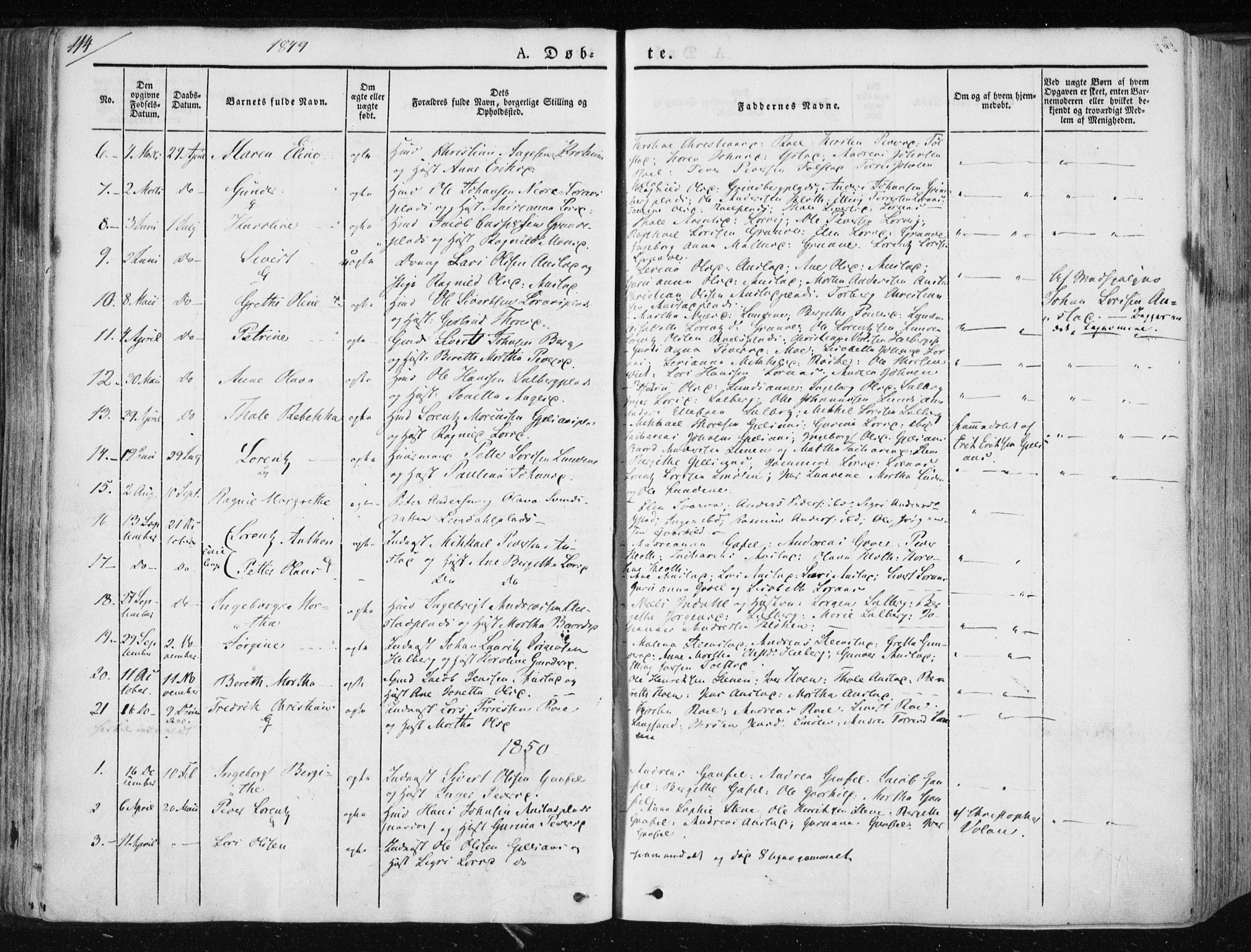 Ministerialprotokoller, klokkerbøker og fødselsregistre - Nord-Trøndelag, AV/SAT-A-1458/730/L0280: Parish register (official) no. 730A07 /2, 1840-1854, p. 114