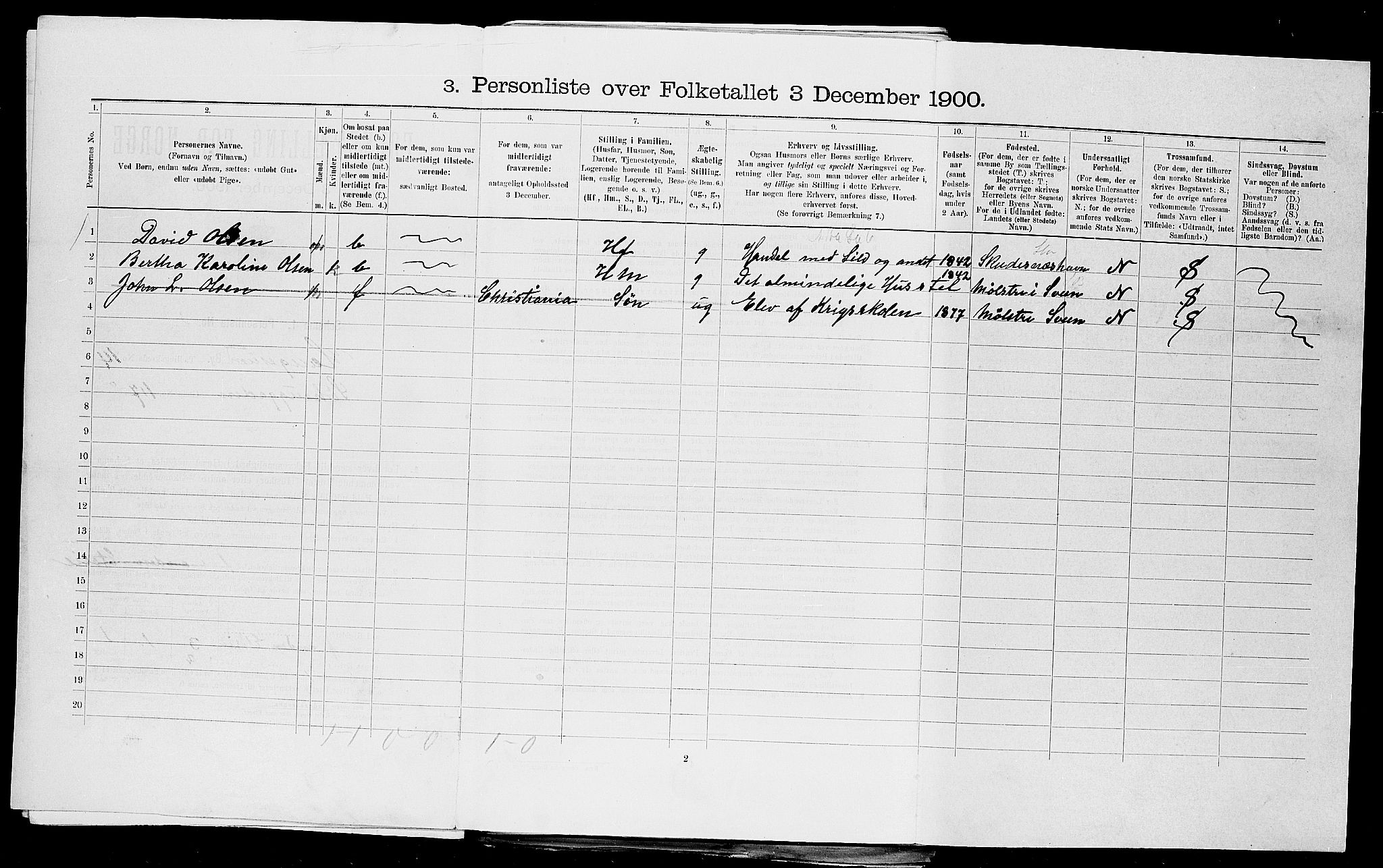 SAST, 1900 census for Haugesund, 1900, p. 2346