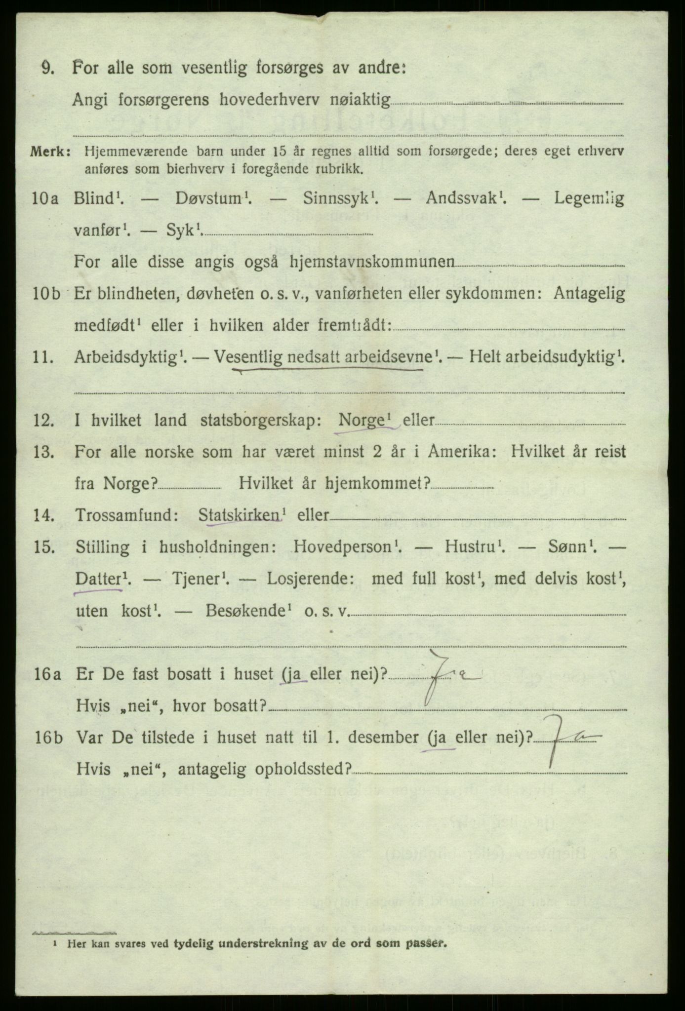 SAB, 1920 census for Solund, 1920, p. 3137