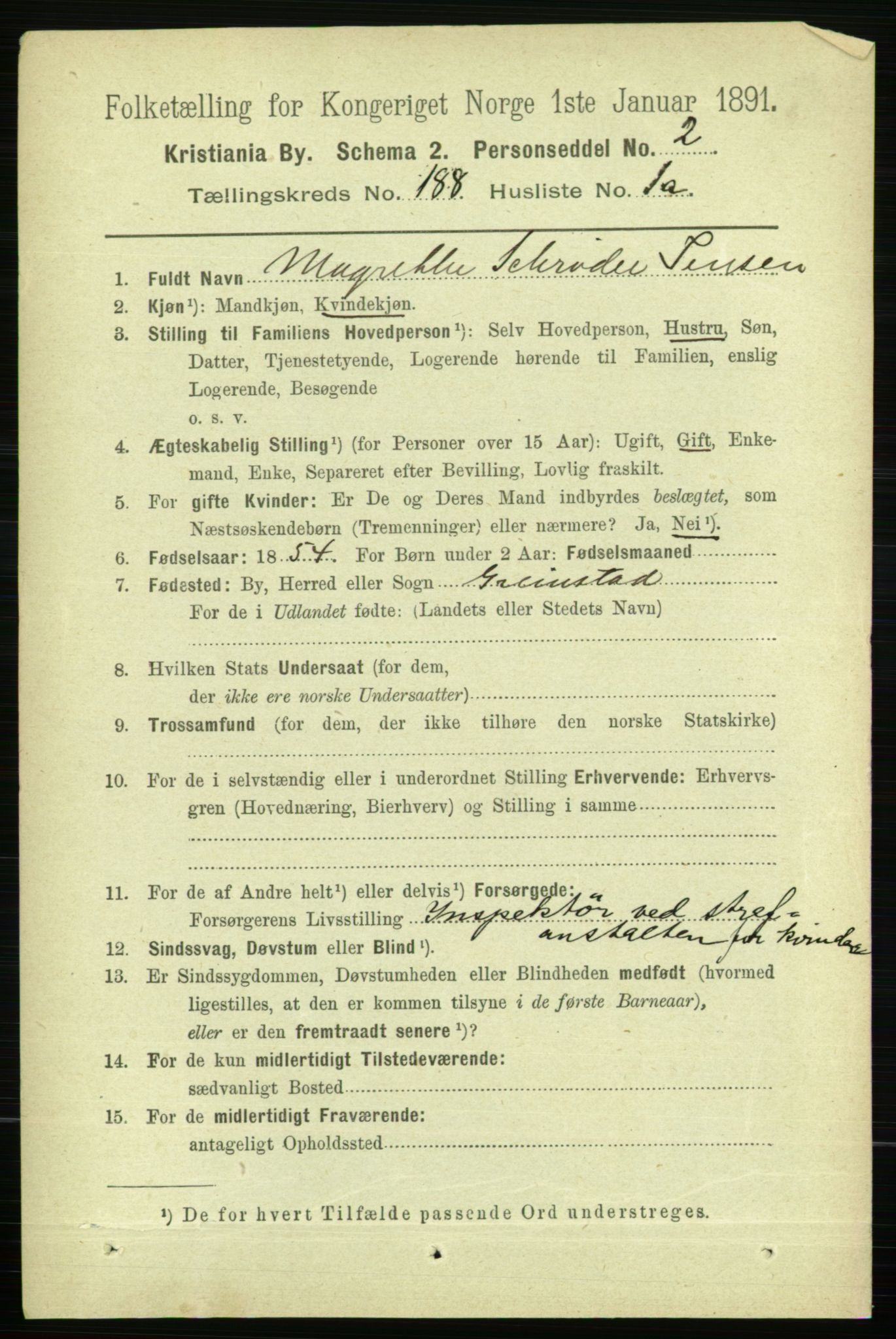 RA, 1891 census for 0301 Kristiania, 1891, p. 112640