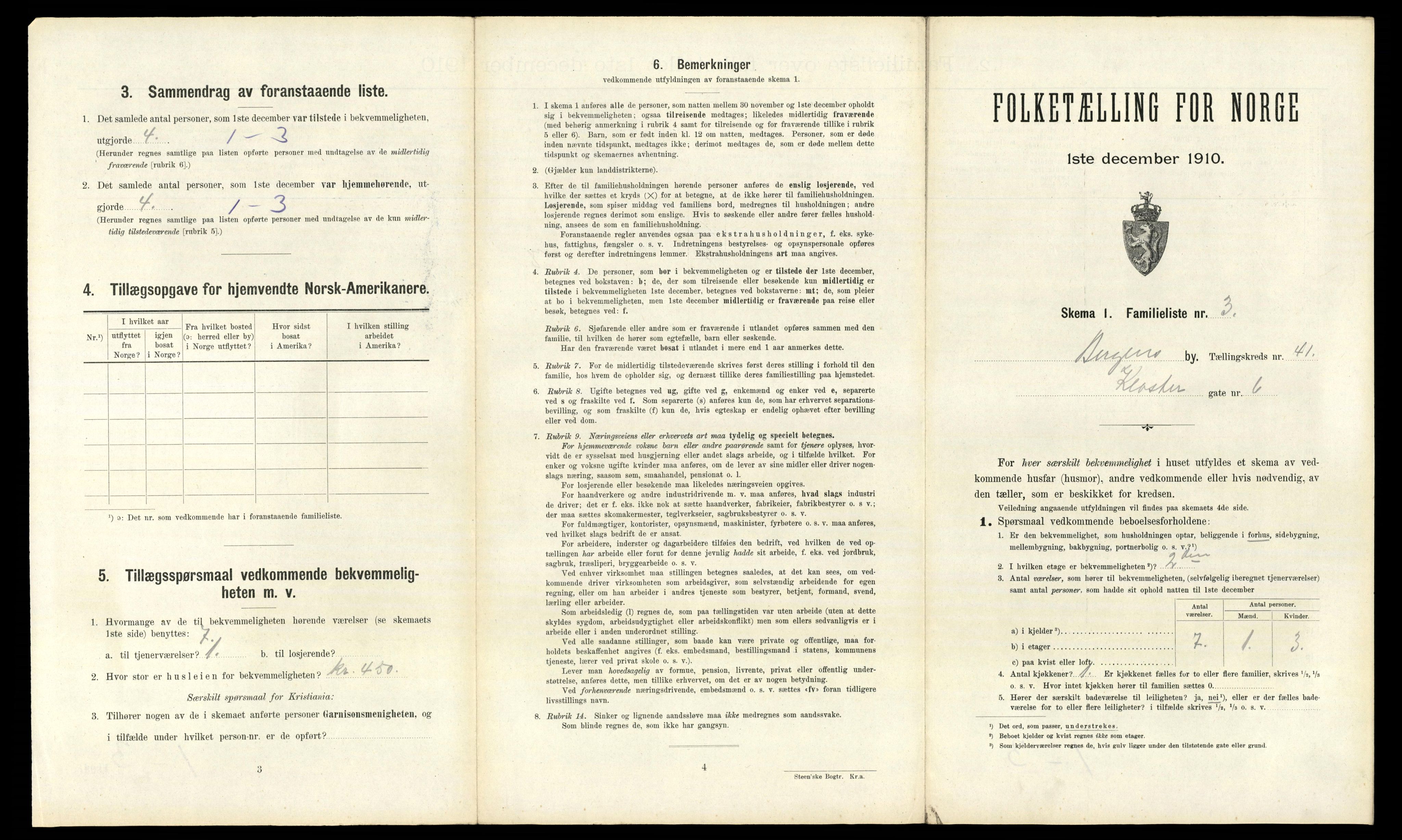 RA, 1910 census for Bergen, 1910, p. 13841