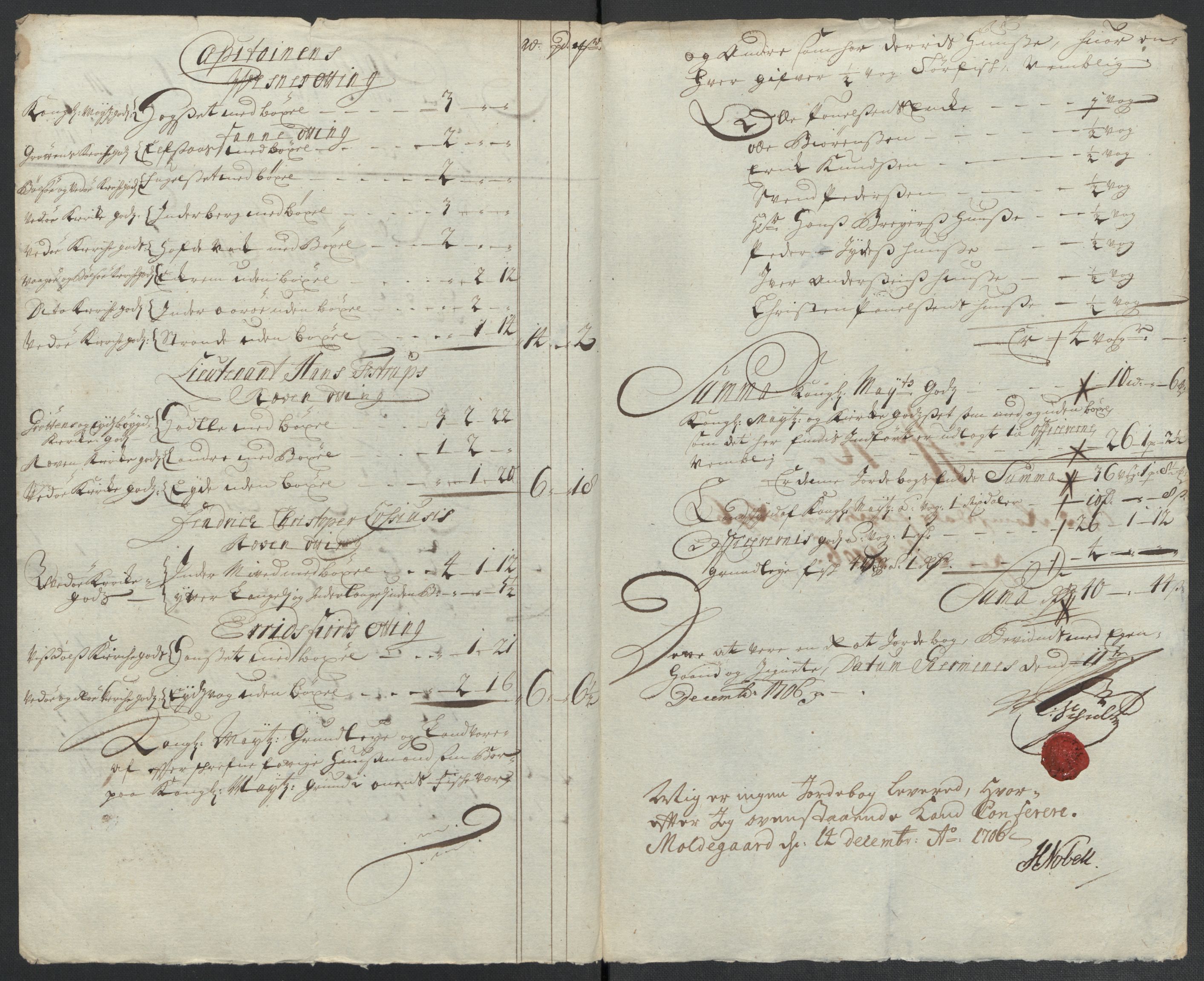 Rentekammeret inntil 1814, Reviderte regnskaper, Fogderegnskap, AV/RA-EA-4092/R55/L3657: Fogderegnskap Romsdal, 1706, p. 101