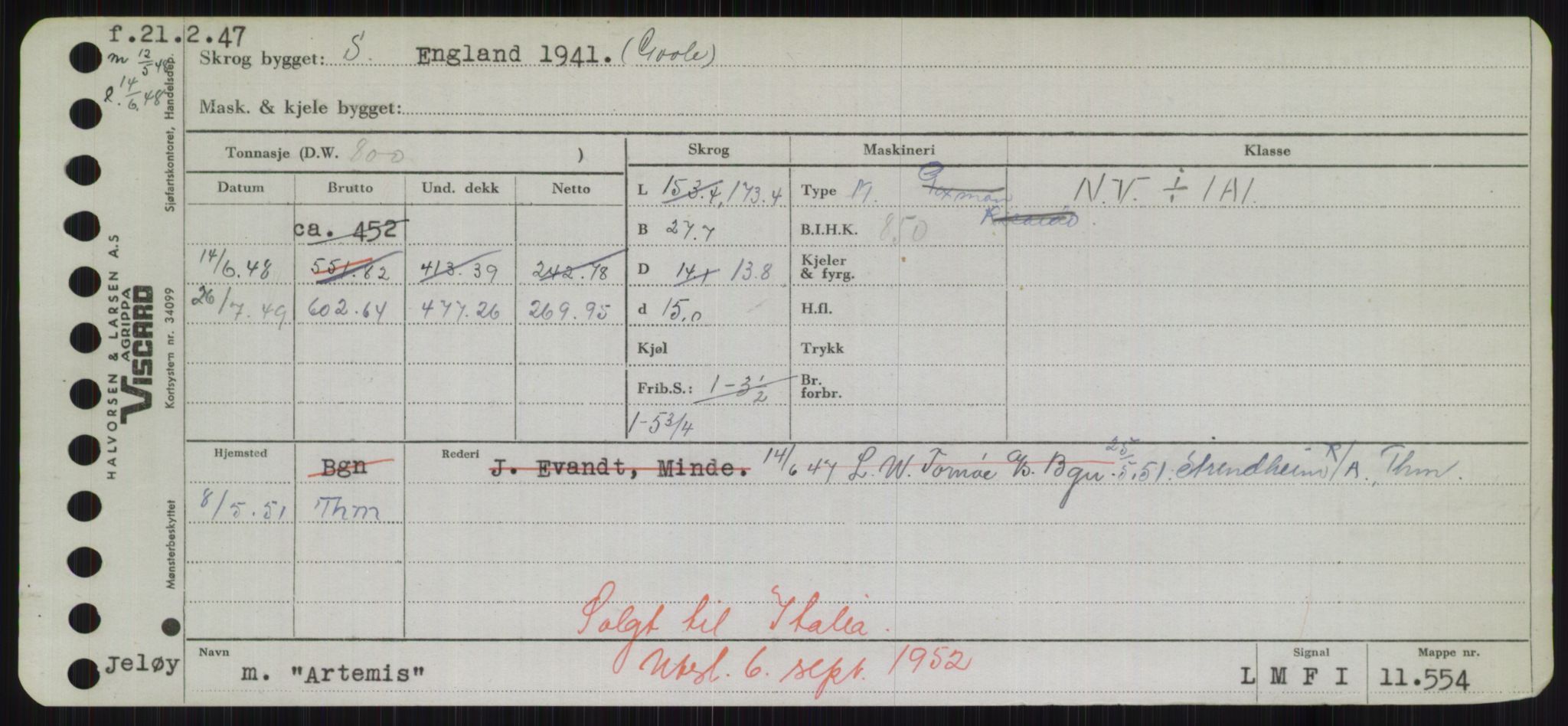 Sjøfartsdirektoratet med forløpere, Skipsmålingen, RA/S-1627/H/Hd/L0002: Fartøy, Apa-Axe, p. 205