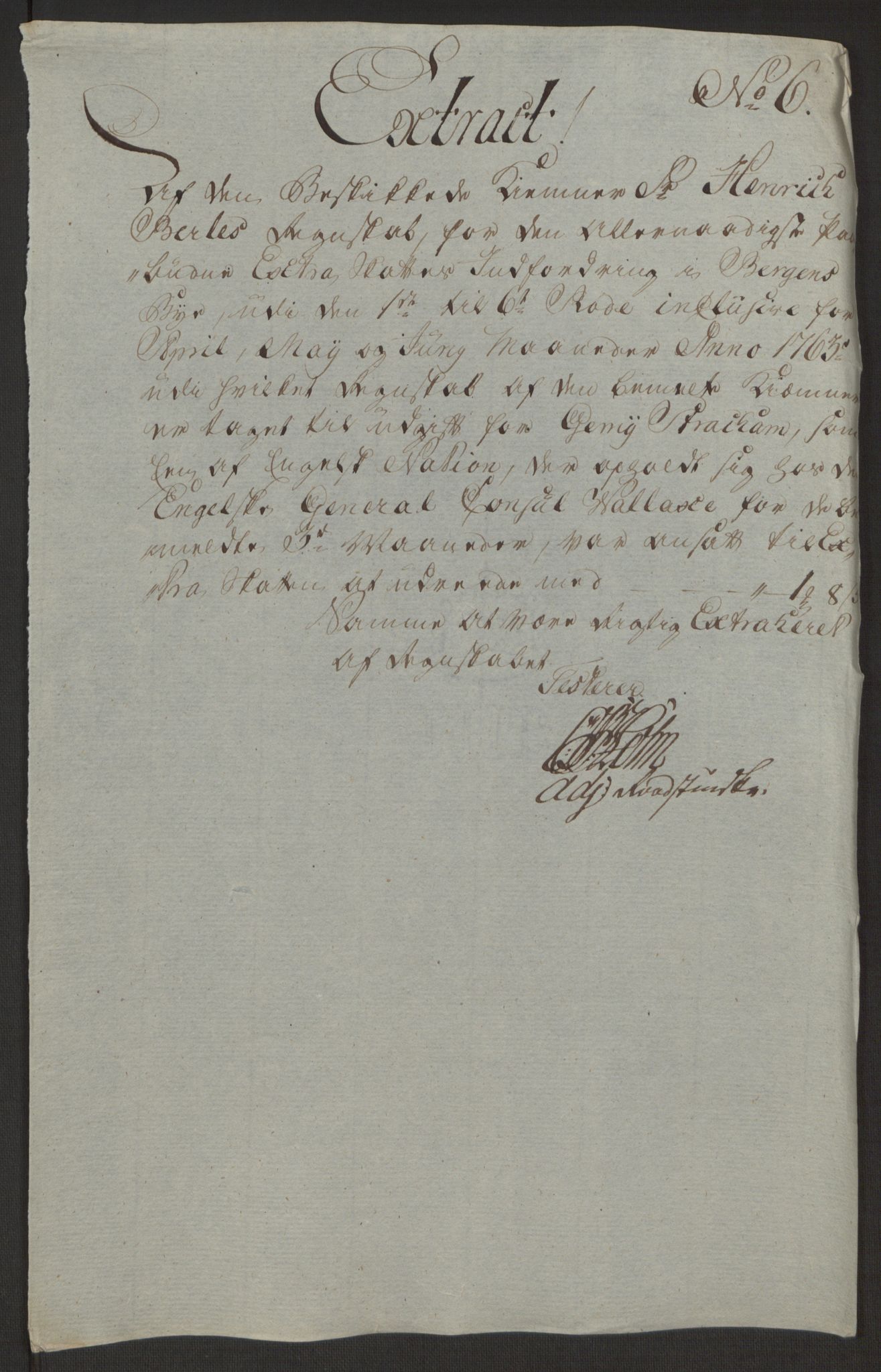 Rentekammeret inntil 1814, Reviderte regnskaper, Byregnskaper, AV/RA-EA-4066/R/Rp/L0366/0001: [P20] Kontribusjonsregnskap / Ekstraskatt, 1763, p. 255