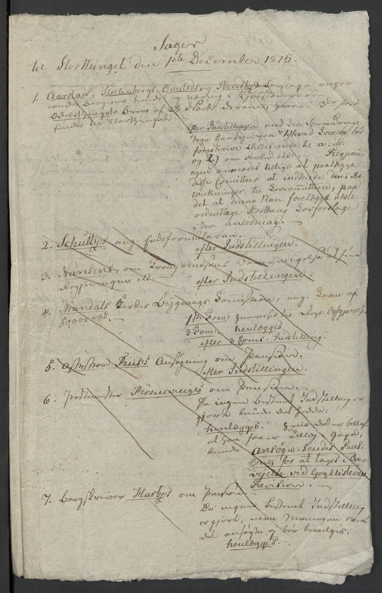 Christie, Wilhelm Frimann Koren, RA/PA-0014/F/L0005: Christies dokumenter fra Stortinget, 1815-1816, p. 184