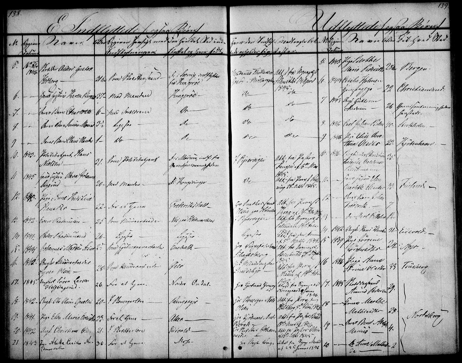 Oslo domkirke Kirkebøker, SAO/A-10752/F/Fa/L0028: Parish register (official) no. 28, 1840-1876, p. 138-139