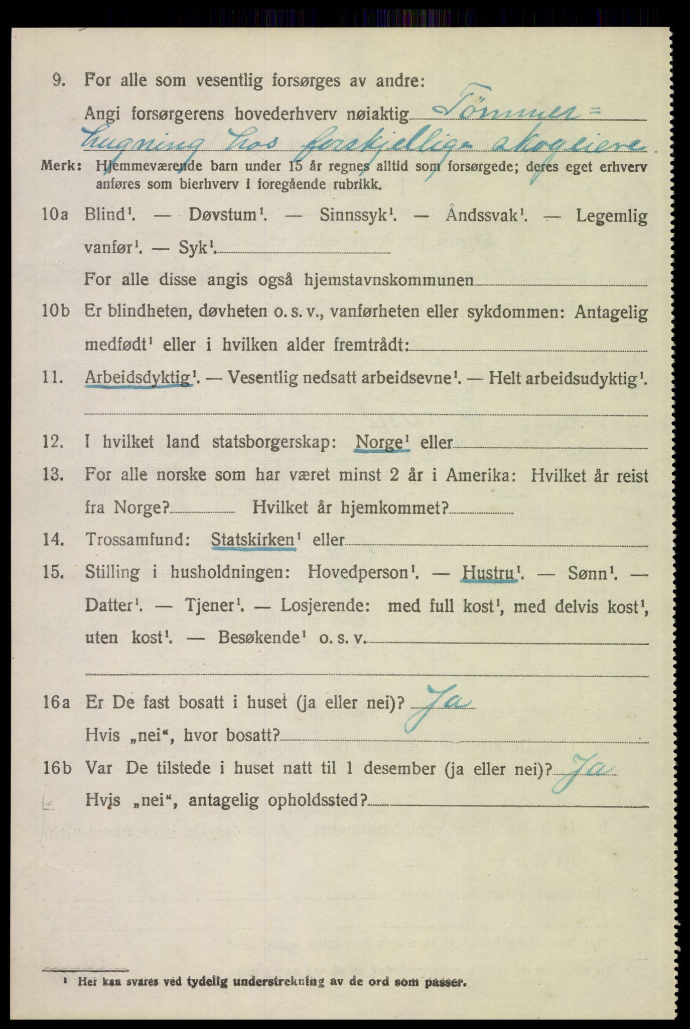 SAH, 1920 census for Elverum, 1920, p. 22541