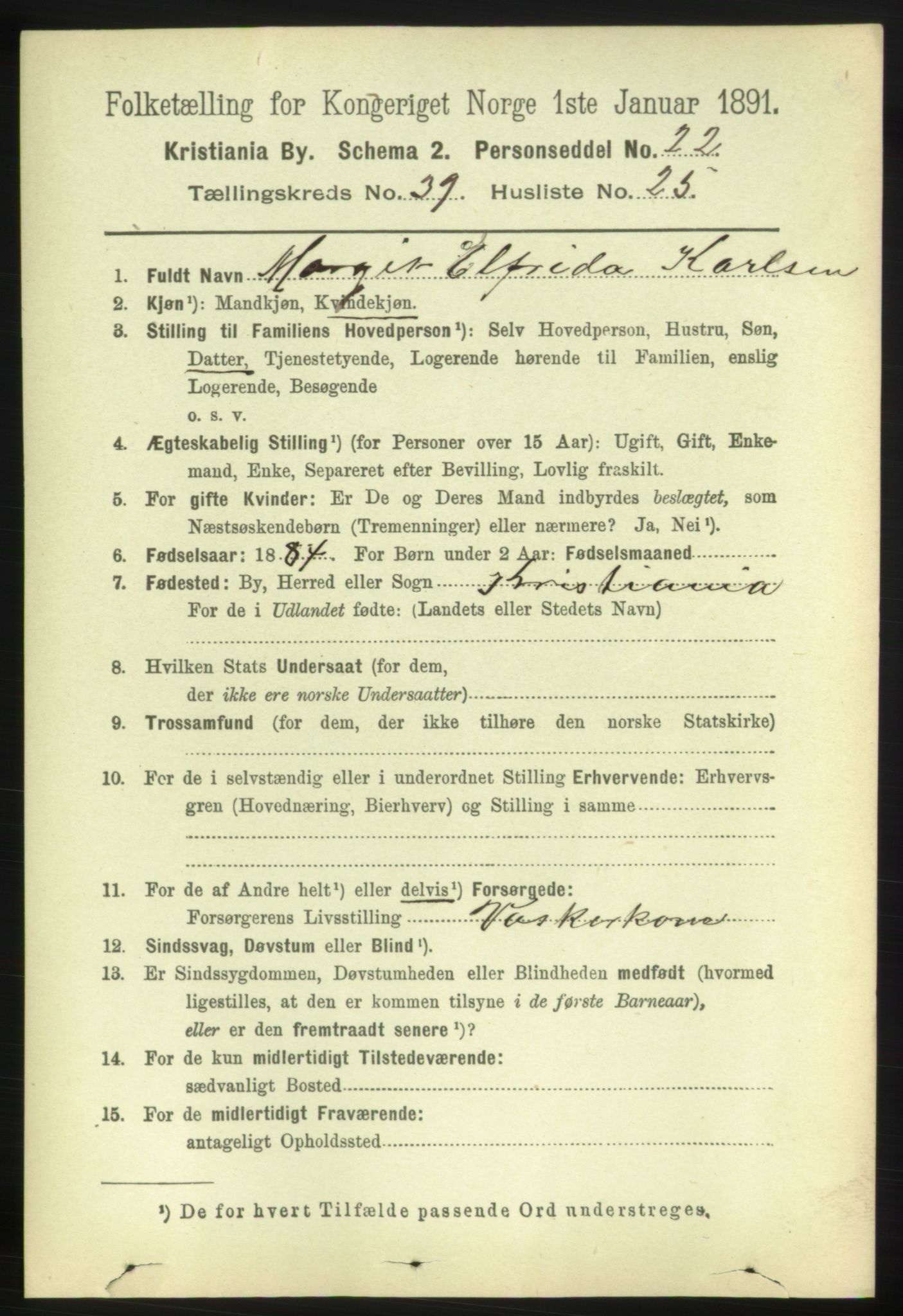 RA, 1891 census for 0301 Kristiania, 1891, p. 22480