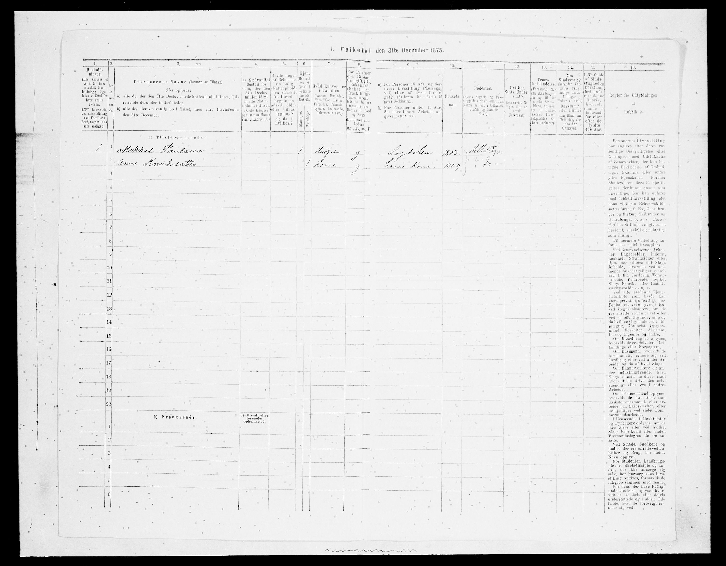 SAH, 1875 census for 0515P Vågå, 1875, p. 1902