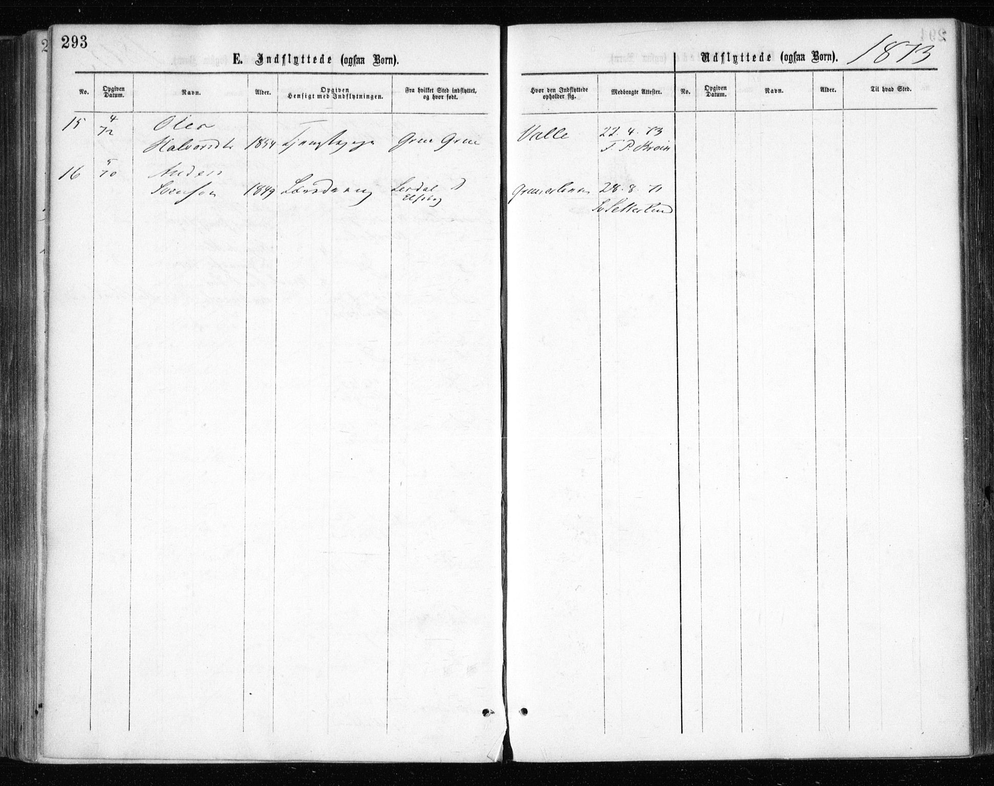 Gamle Aker prestekontor Kirkebøker, AV/SAO-A-10617a/F/L0003: Parish register (official) no. 3, 1865-1873, p. 293