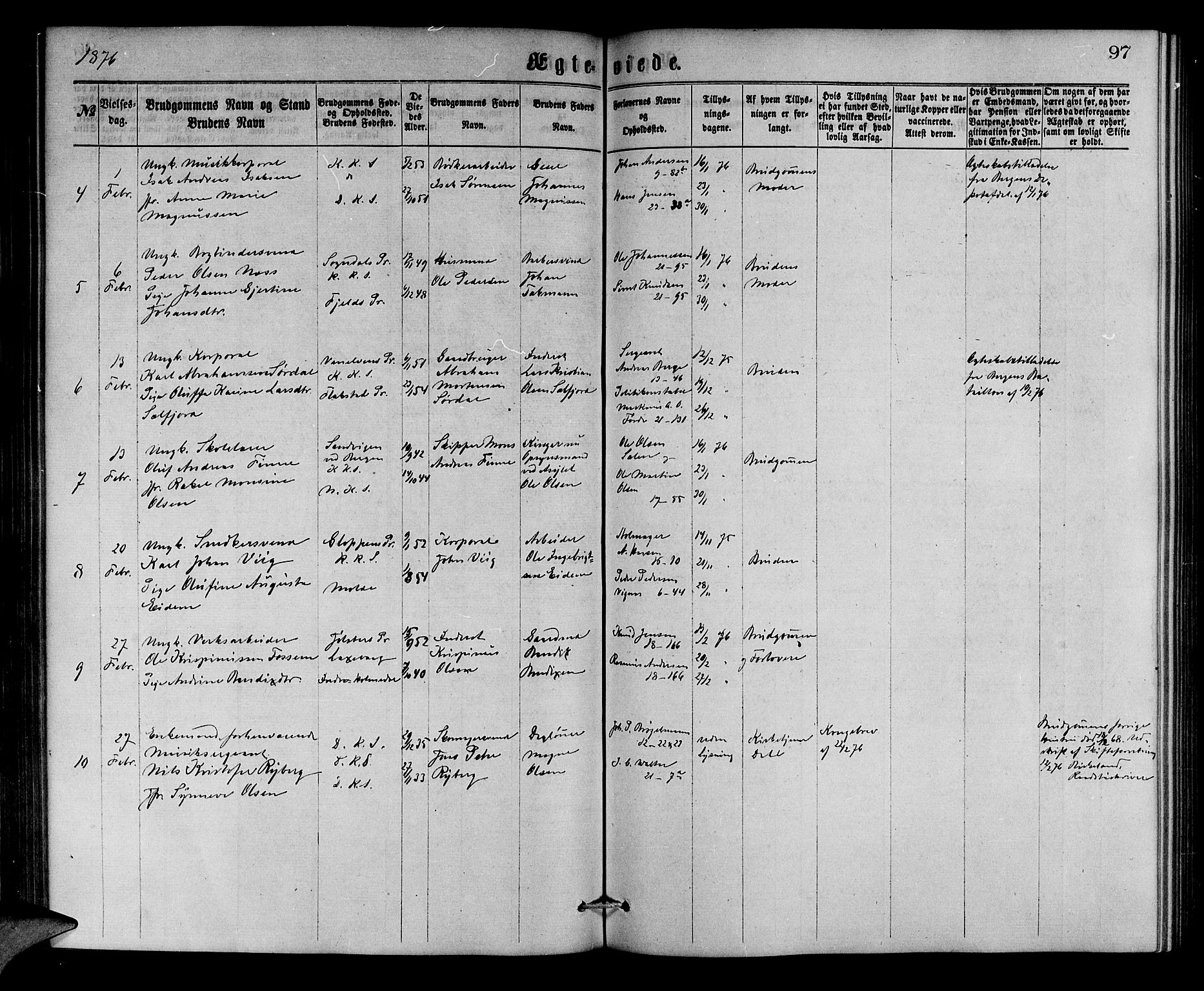 Korskirken sokneprestembete, AV/SAB-A-76101/H/Hab: Parish register (copy) no. D 2, 1867-1886, p. 97