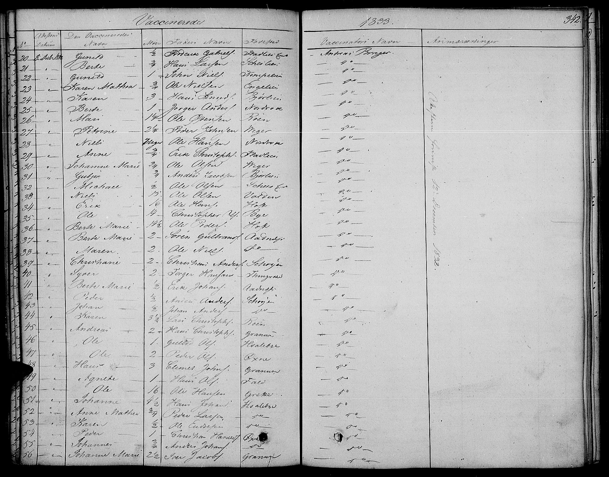 Land prestekontor, SAH/PREST-120/H/Ha/Haa/L0008: Parish register (official) no. 8, 1830-1846, p. 342