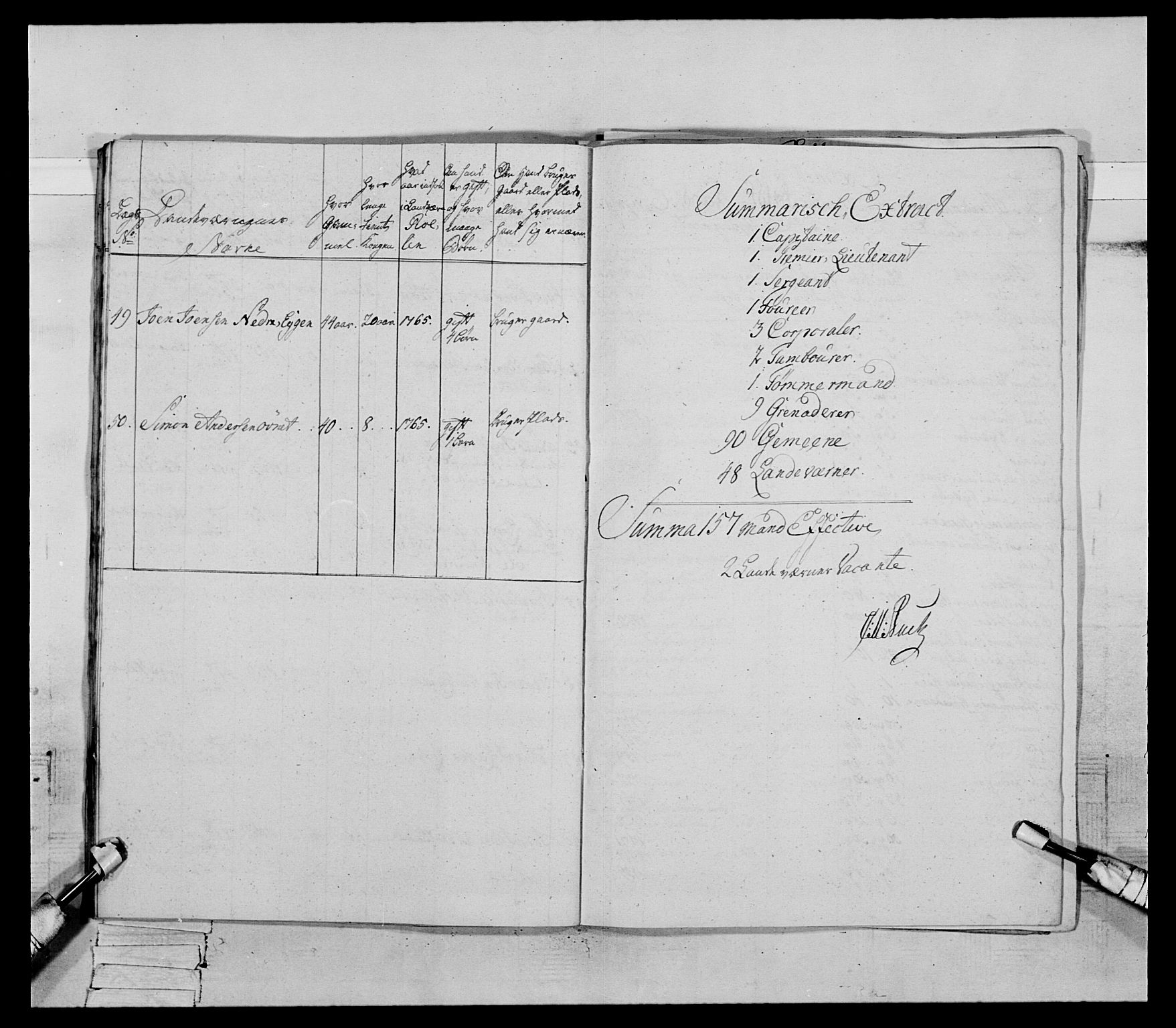 Generalitets- og kommissariatskollegiet, Det kongelige norske kommissariatskollegium, AV/RA-EA-5420/E/Eh/L0085: 3. Trondheimske nasjonale infanteriregiment, 1773-1775, p. 229